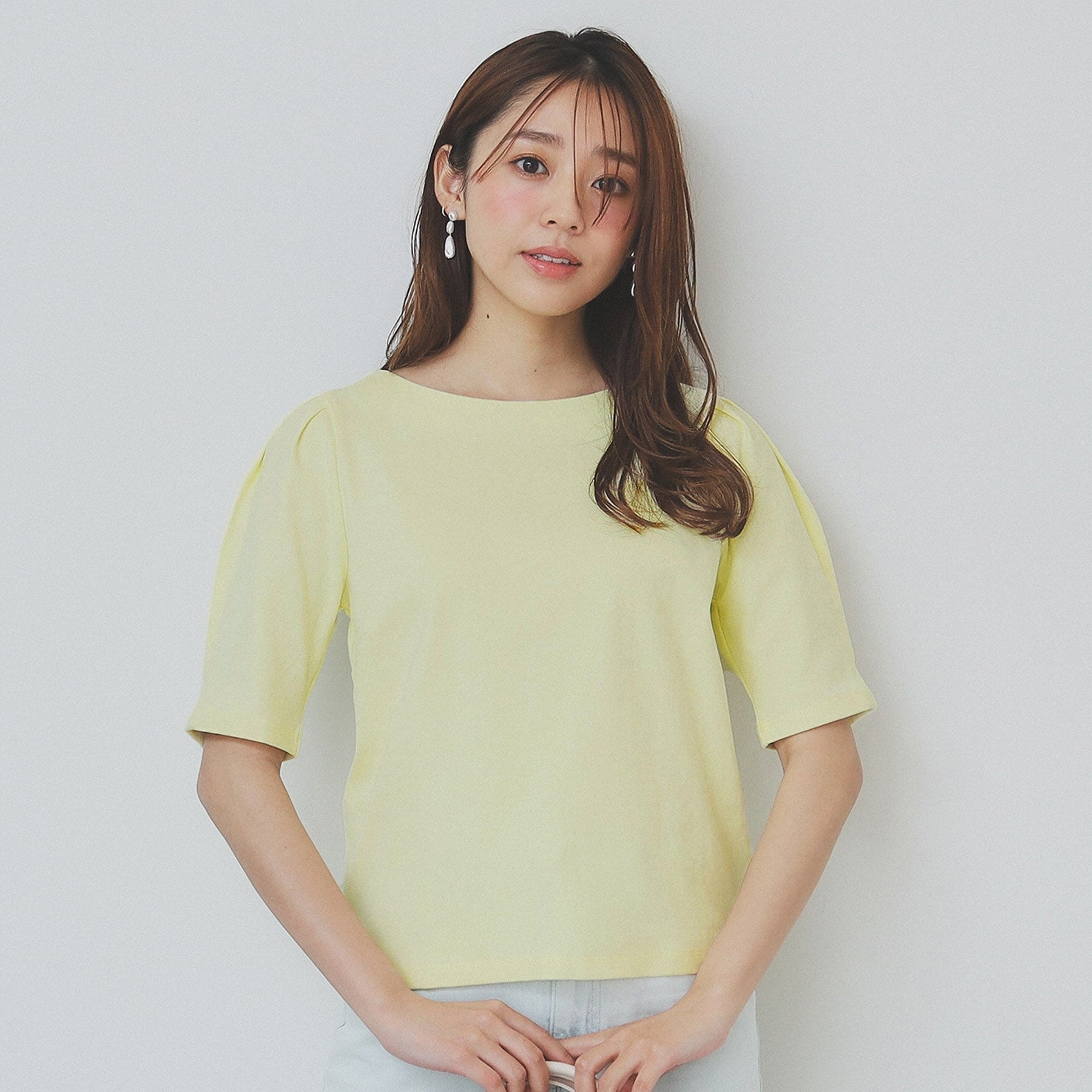 インデックス index コットンスムースタックスリーブトップス【洗濯機可・UVケア・接触冷感】 (ブラウン(844)) ブラウン(844)