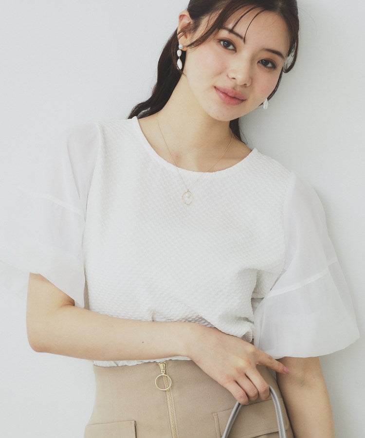 インデックス index ダイジャカードシアーバルーントップス【洗濯機可】 (オフホワイト(003)) オフホワイト(003)