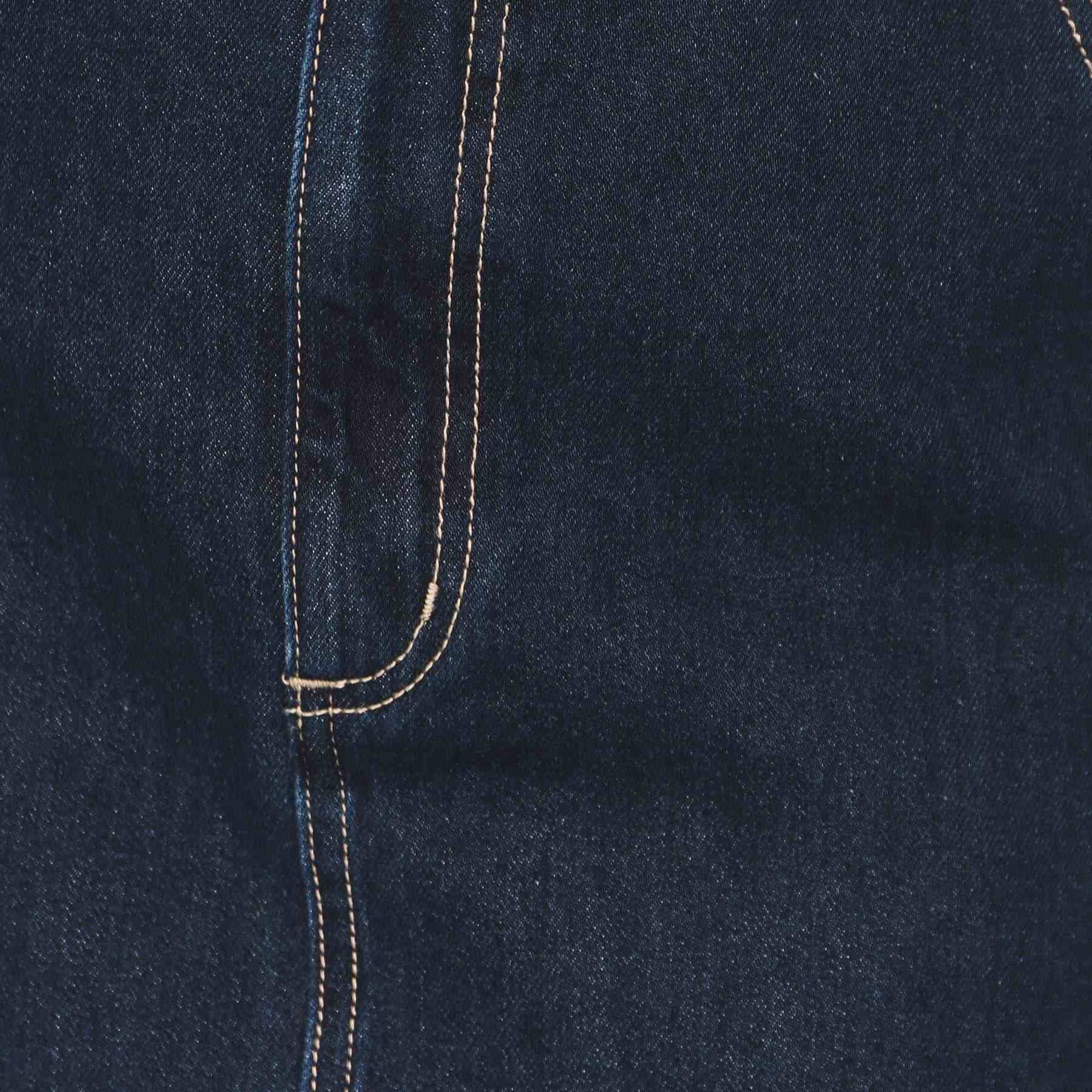 インデックス index 《丈が選べる》Aラインデニムロングスカート【洗濯機洗い可】 (ネイビー(094)) ネイビー(094)