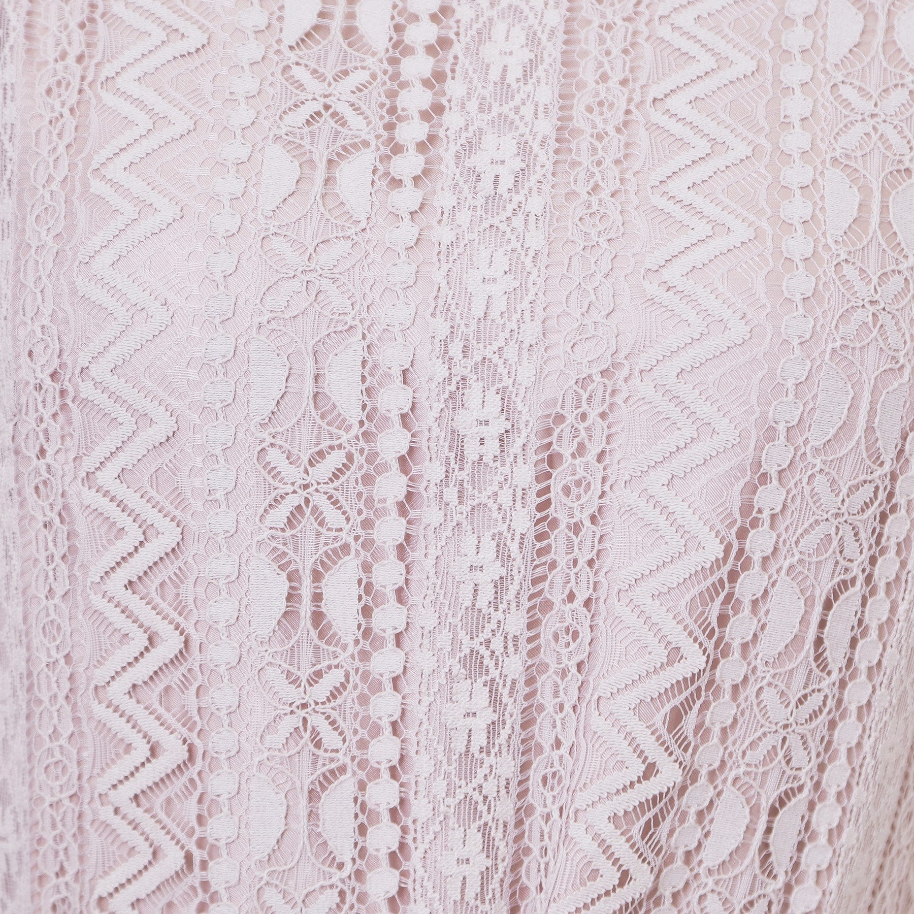 インデックス index 幾何ラインレースフレアスリーブワンピース【洗濯機可】 (ネイビー(094)) ネイビー(094)