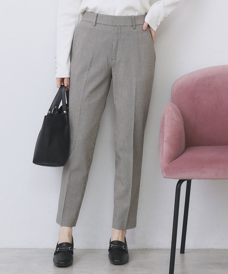 インデックス index ウォームストレッチテーパードパンツ【洗濯機可・防シワ・吸湿発熱・ストレッチ】 (ブラック(219)) ブラック(219)