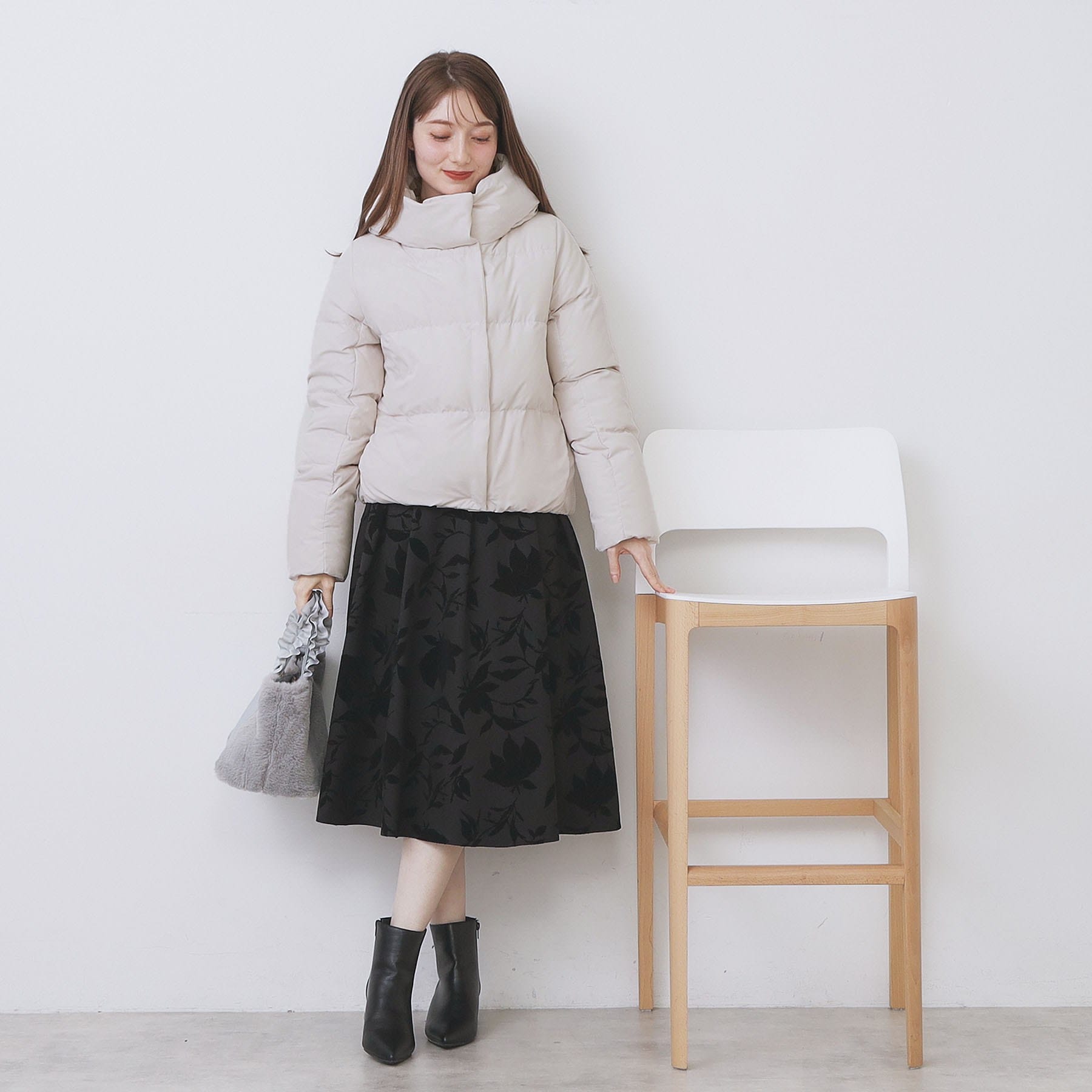 インデックス index KAWADAダウンショートコート【撥水/洗える/静電気防止裏地】《XS~LL》 (ブラウン(044)) ブラウン(044)