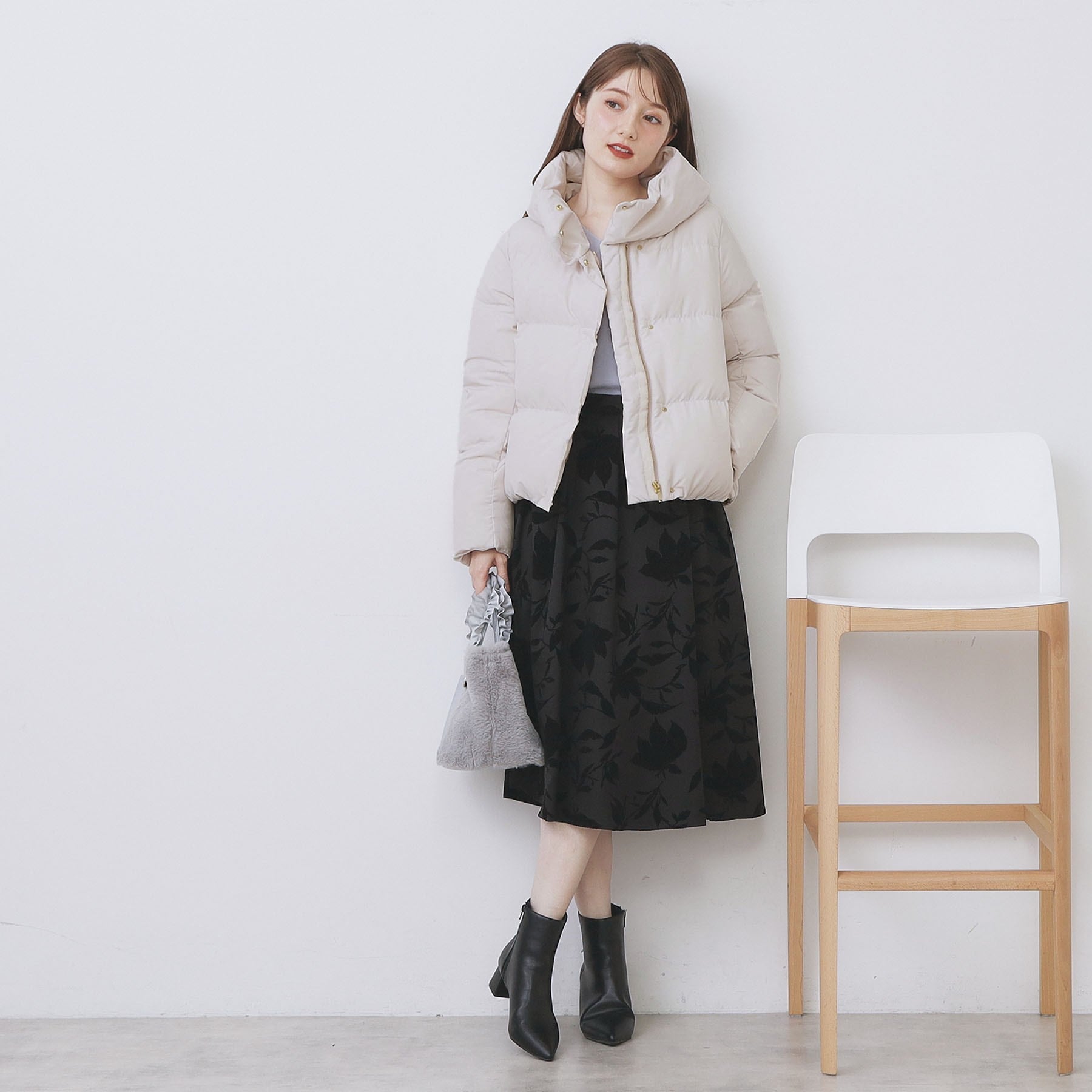 インデックス index KAWADAダウンショートコート【撥水/洗える/静電気防止裏地】《XS~LL》 (ブラウン(044)) ブラウン(044)