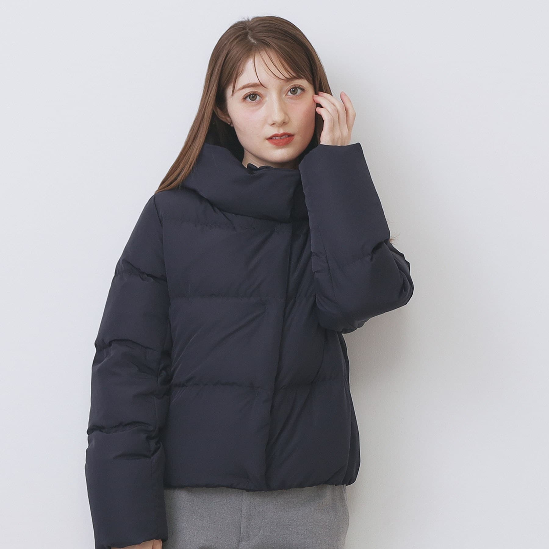 インデックス index KAWADAダウンショートコート【撥水/洗える/静電気防止裏地】《XS~LL》 (ブラウン(044)) ブラウン(044)