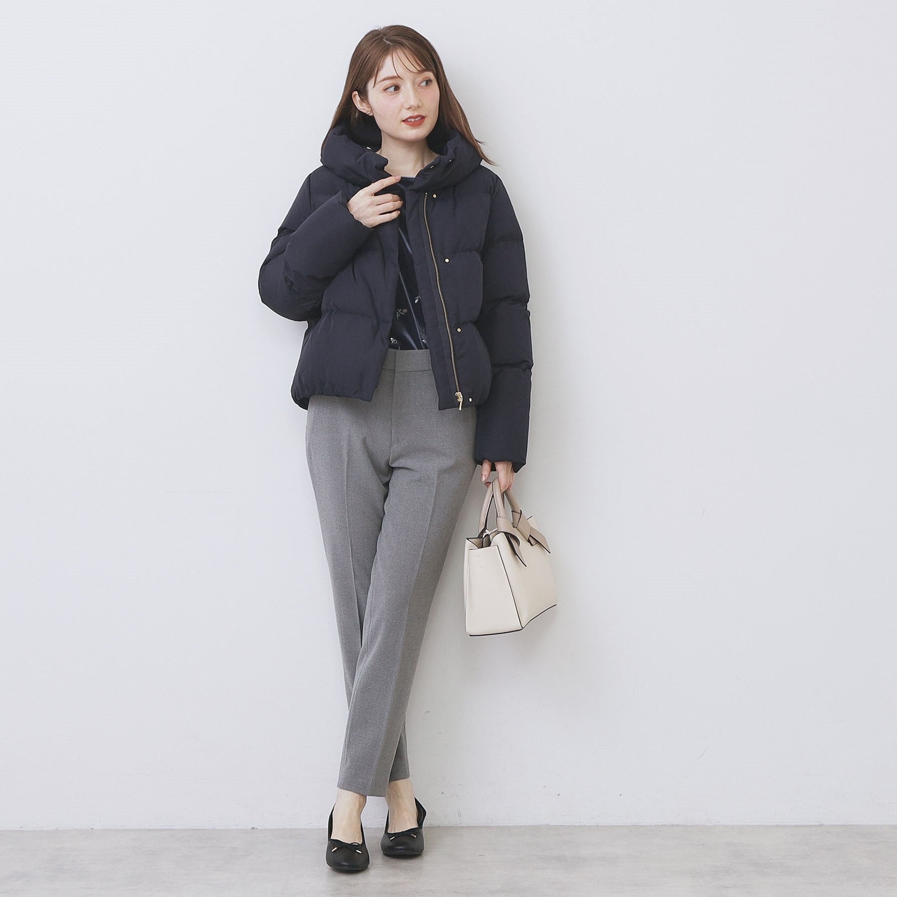 インデックス index KAWADAダウンショートコート【撥水/洗える/静電気防止裏地】《XS~LL》 (ブラウン(044)) ブラウン(044)