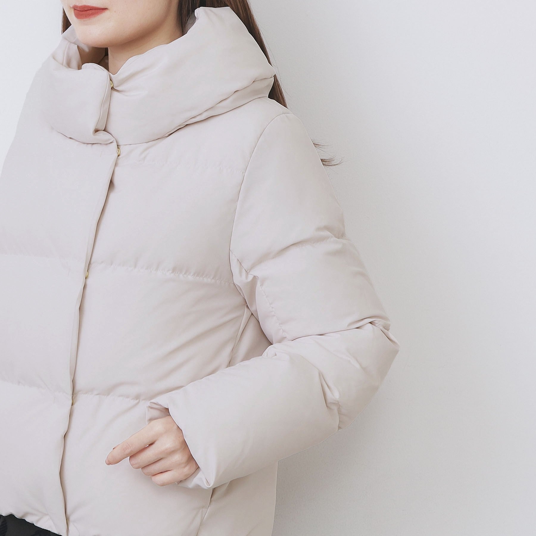 インデックス index KAWADAダウンショートコート【撥水/洗える/静電気防止裏地】《XS~LL》 (ブラウン(044)) ブラウン(044)