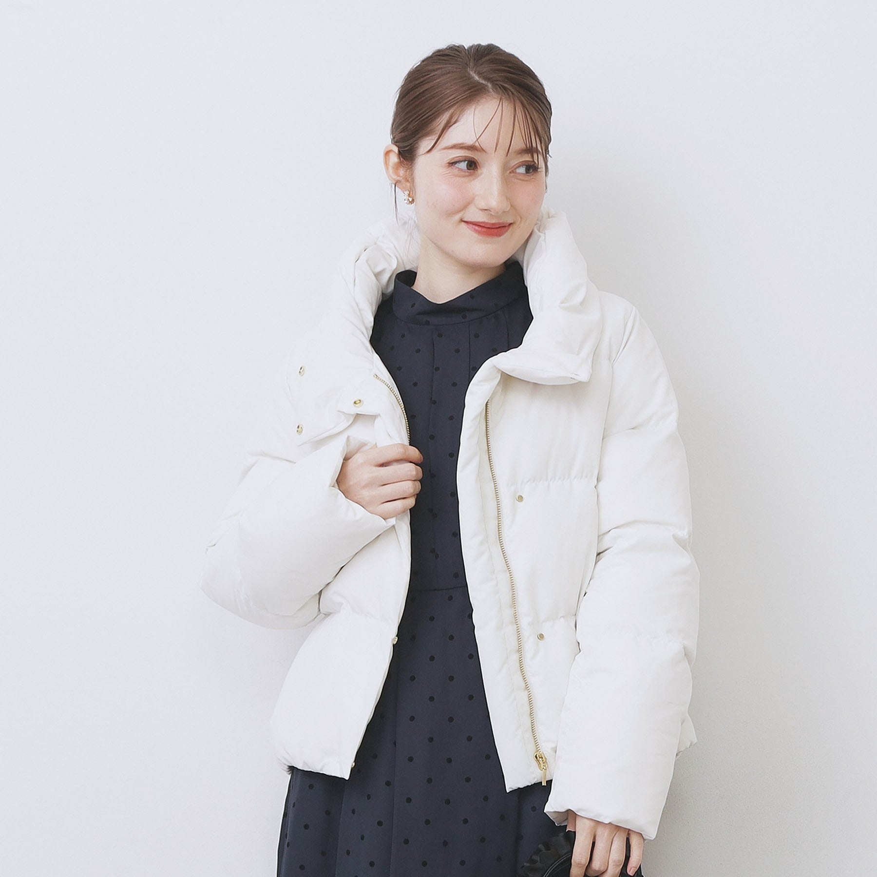 インデックス index KAWADAダウンショートコート【撥水/洗える/静電気防止裏地】《XS~LL》 (アイボリー(804)) アイボリー(804)