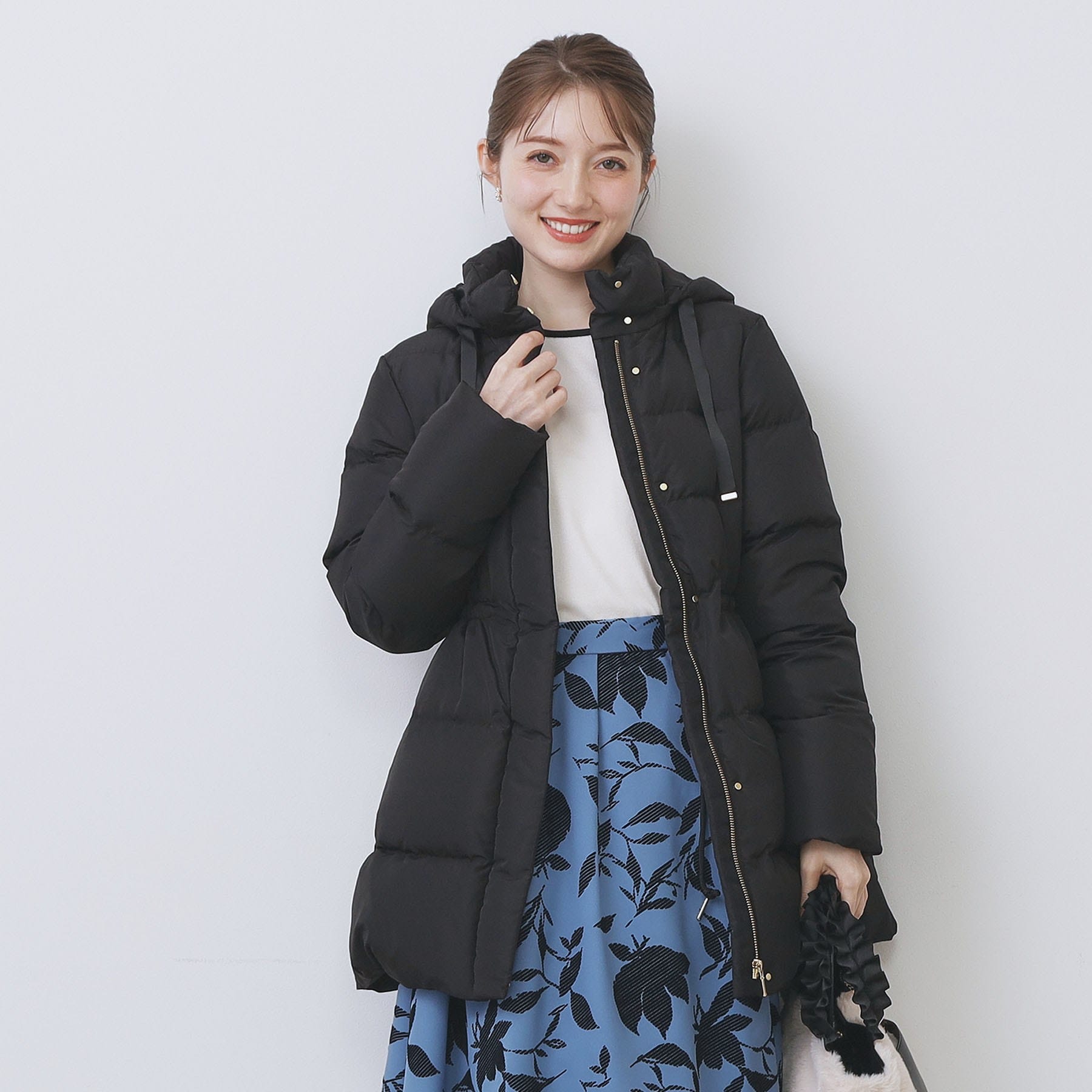 インデックス index KAWADAダウンドロストミドルコート【撥水/洗える/2WAY/静電気防止裏地】 (アイボリー(804)) アイボリー(804)