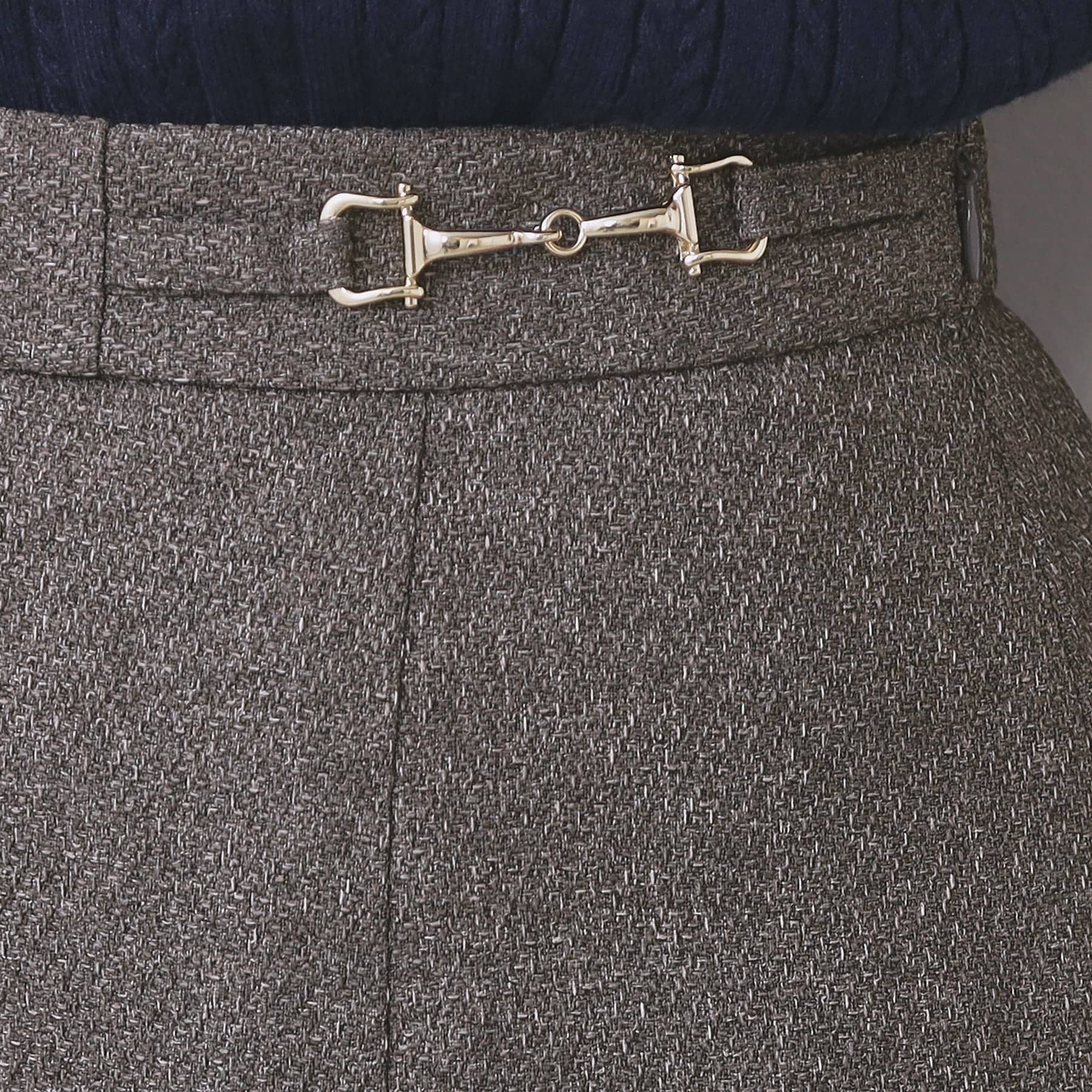 インデックス index カルゼツイードアシメフレアスカート【洗濯機可・防シワ・イージーアイロン・抗ピリング】 (チャコールグレー(013)) チャコールグレー(013)