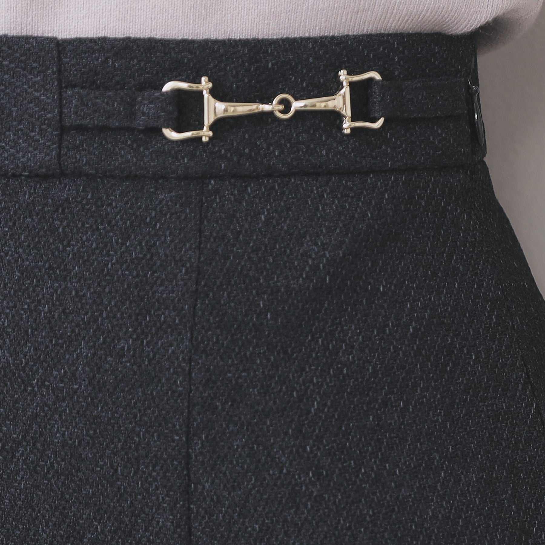 インデックス index カルゼツイードアシメフレアスカート【洗濯機可・防シワ・イージーアイロン・抗ピリング】 (チャコールグレー(013)) チャコールグレー(013)