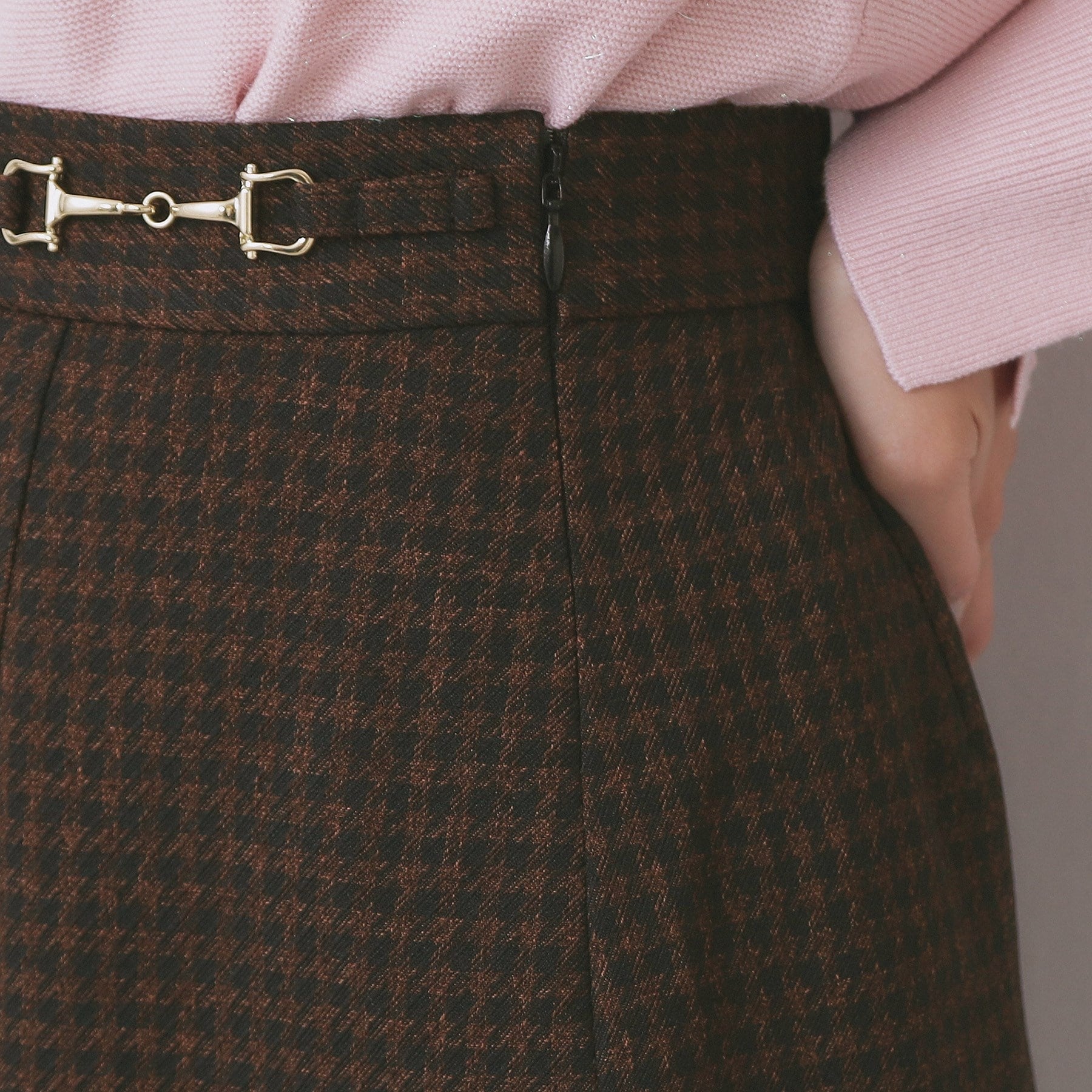 インデックス index カルゼツイードアシメフレアスカート【洗濯機可・防シワ・イージーアイロン・抗ピリング】 (チャコールグレー(013)) チャコールグレー(013)