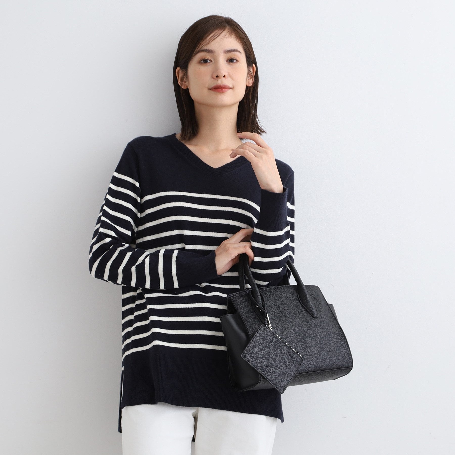 インディヴィ INDIVI ◆【合皮/マルチWAY/サブバッグ付】ミニショルダーバッグ (ライトグレー(611)) ライトグレー(611)