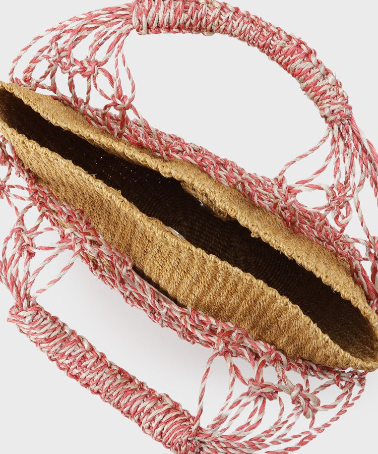 インディヴィ INDIVI 【beautiful people】abaca twist bag S (ブラック(019)) ブラック(019)