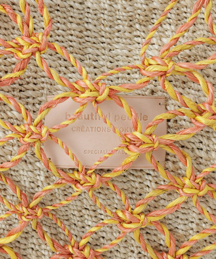 インディヴィ INDIVI 【beautiful people】abaca twist bag S (ブラック(019)) ブラック(019)