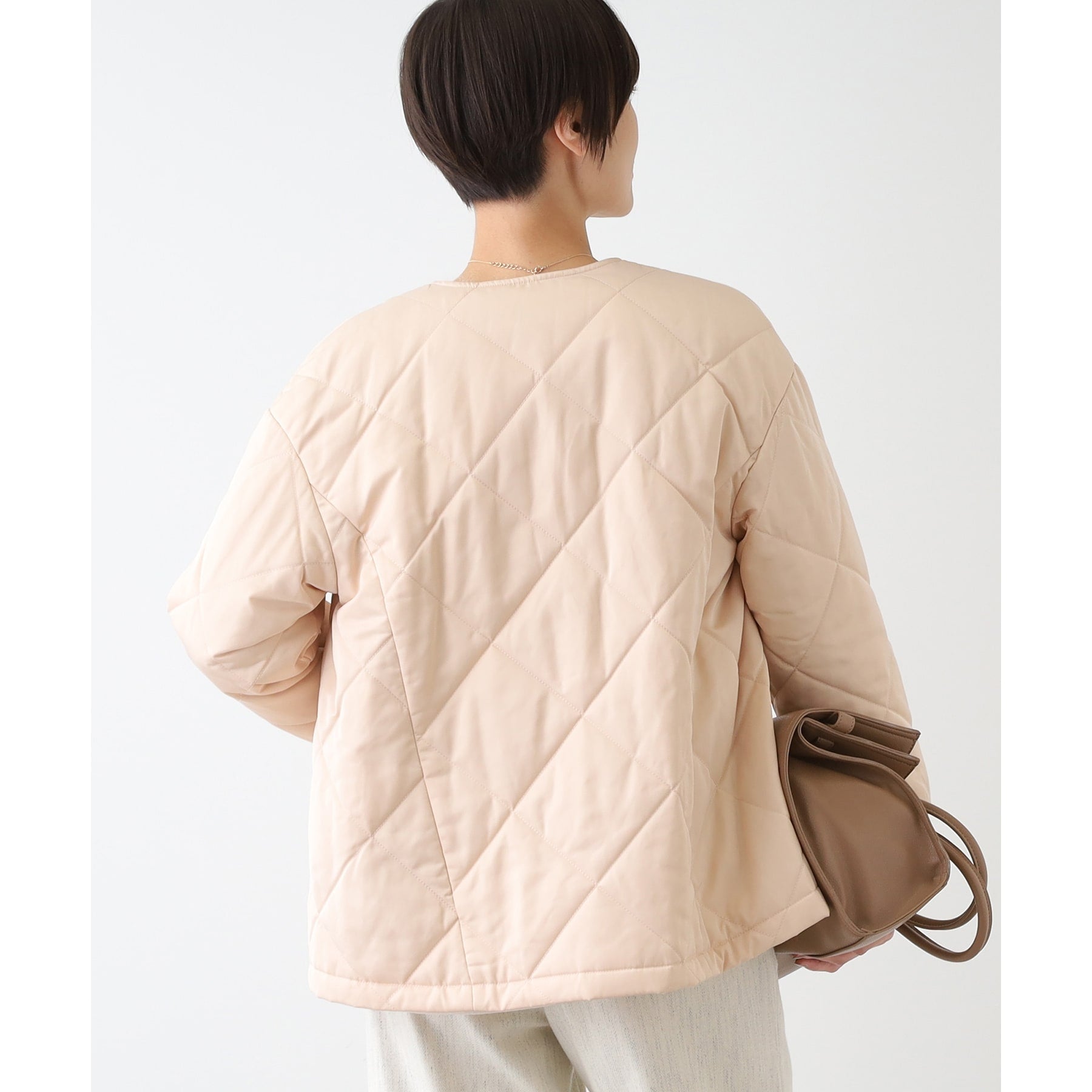 INDIVI INDIVI 【Water-repellent / UV Care】Mid-length Quilted Coat