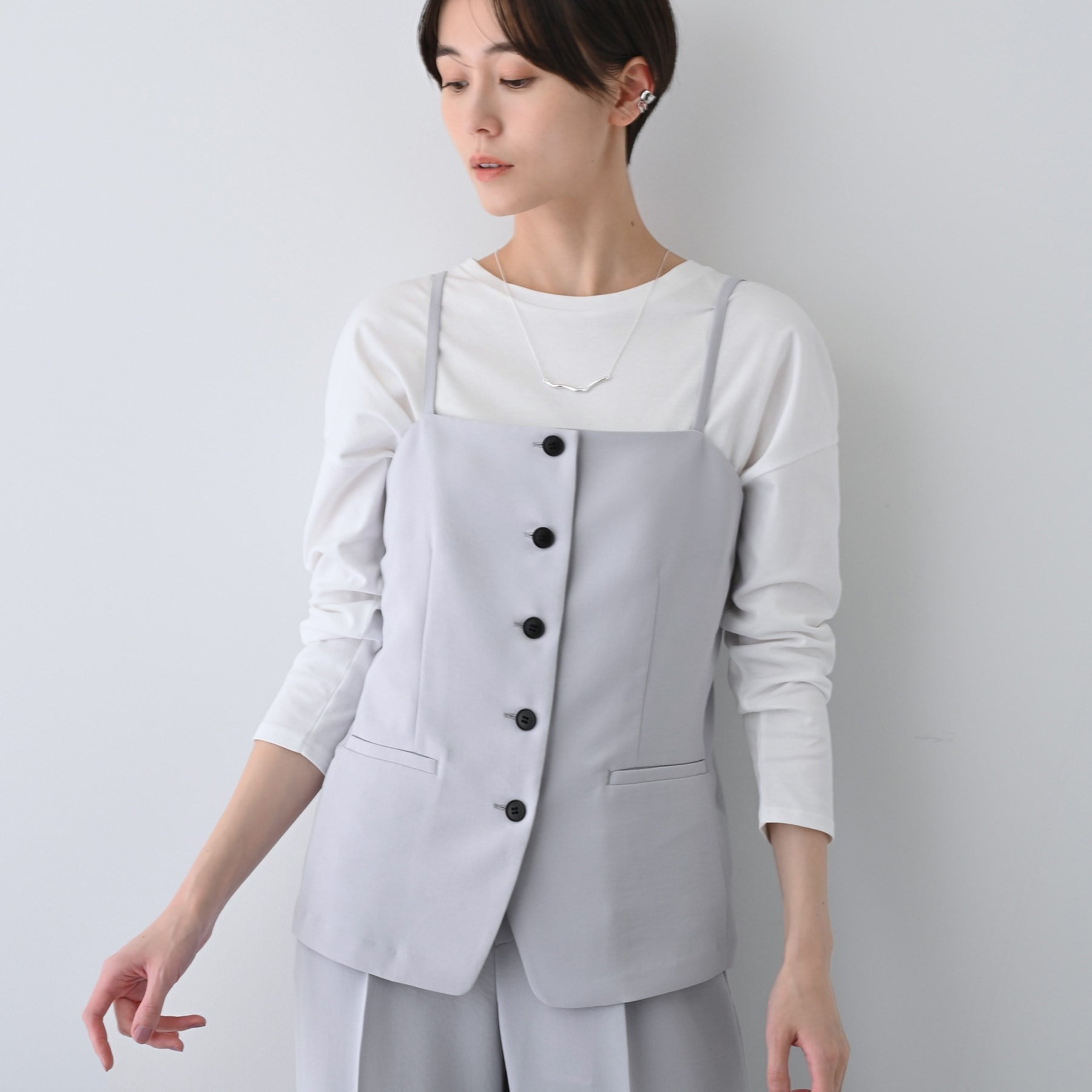 ⭐️INDIVI INDIVI INDIVI 【Casual SETUP】 Bustier-style Camisole Top