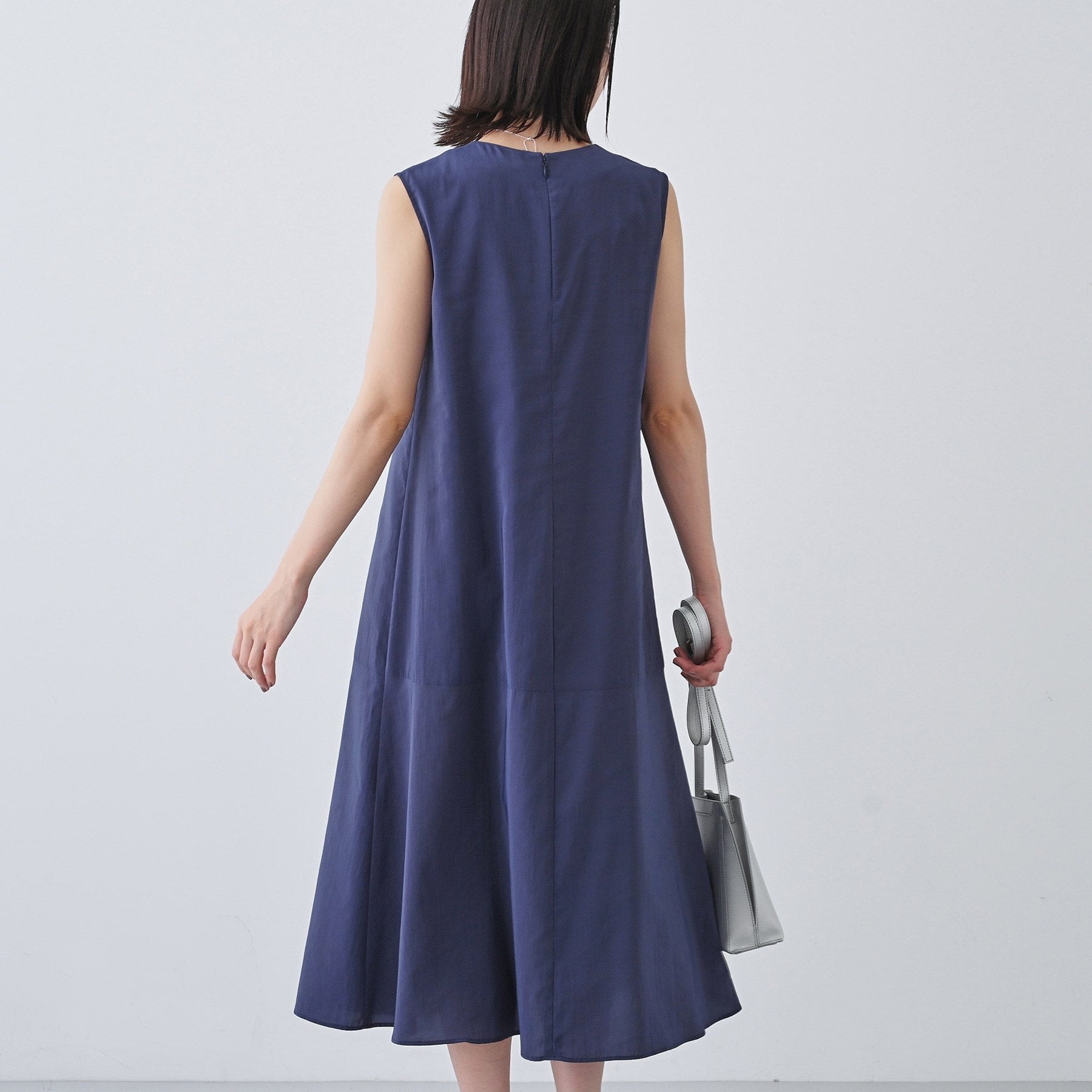 インディヴィ INDIVI 【撥水/接触冷感/UVケア】フレアワンピース (ブラウン(043)) ブラウン(043)