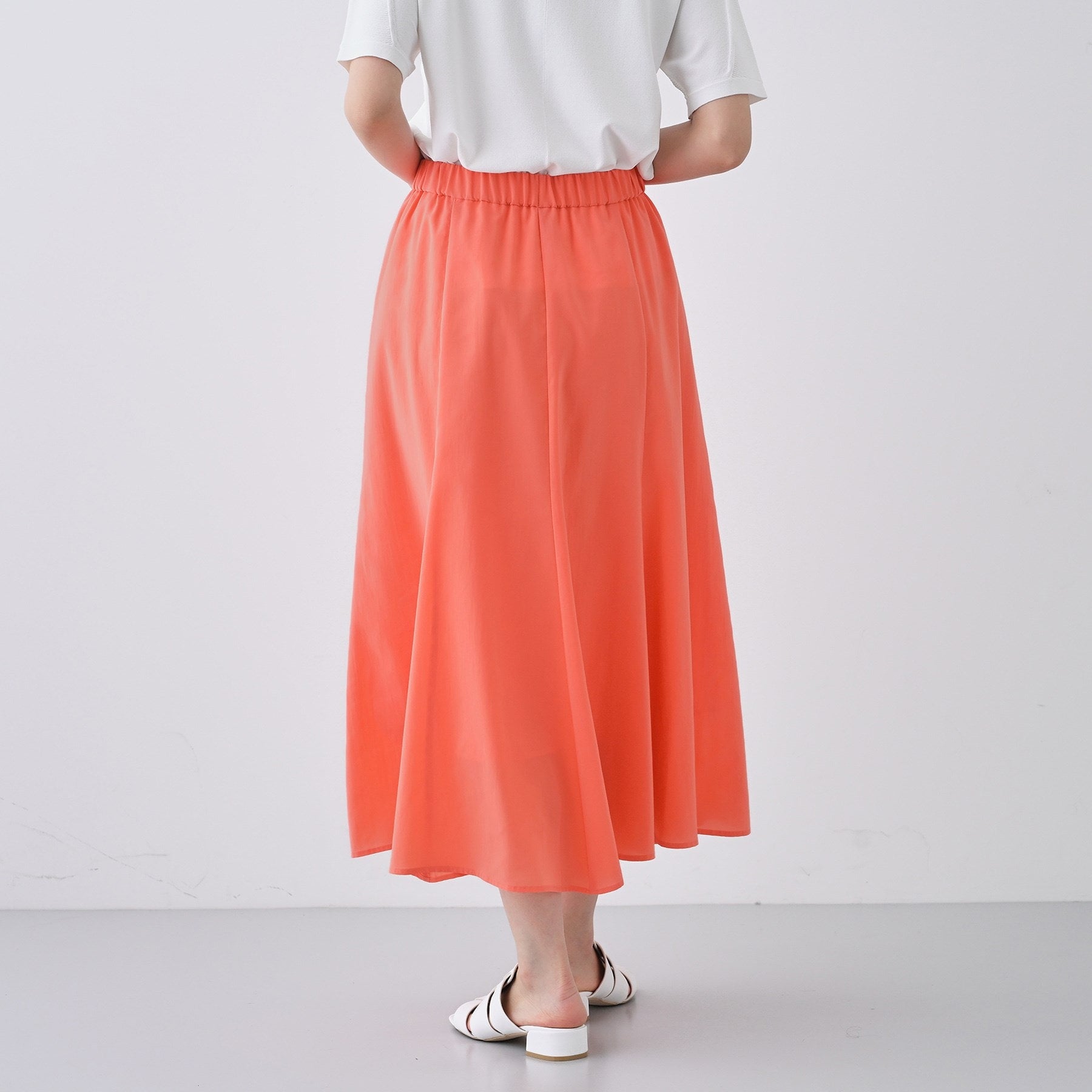 インディヴィ INDIVI 【撥水/接触冷感/UVケア】ナローフレアスカート (オフホワイト(003)) オフホワイト(003)