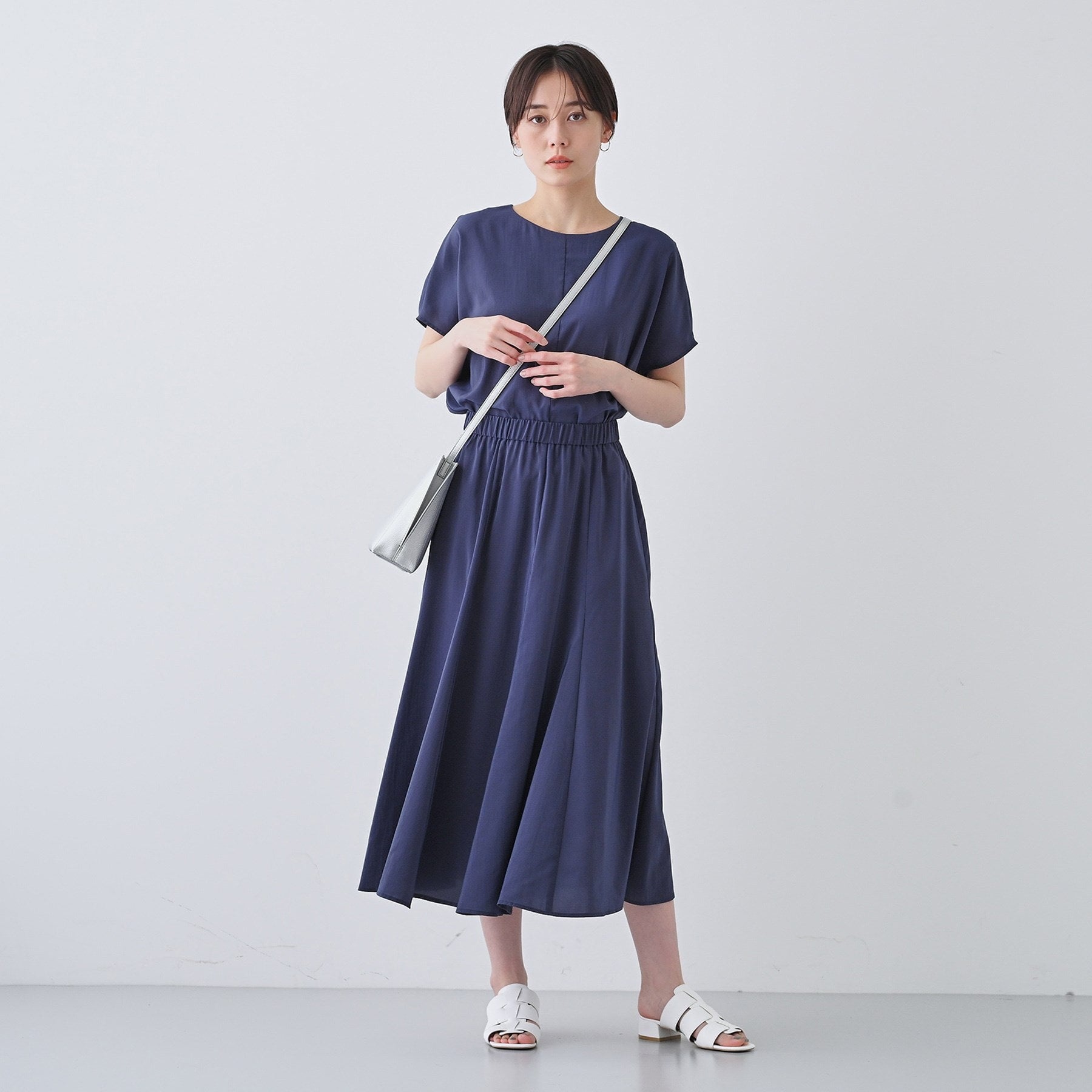 インディヴィ INDIVI 【撥水/接触冷感/UVケア】ナローフレアスカート (オフホワイト(003)) オフホワイト(003)