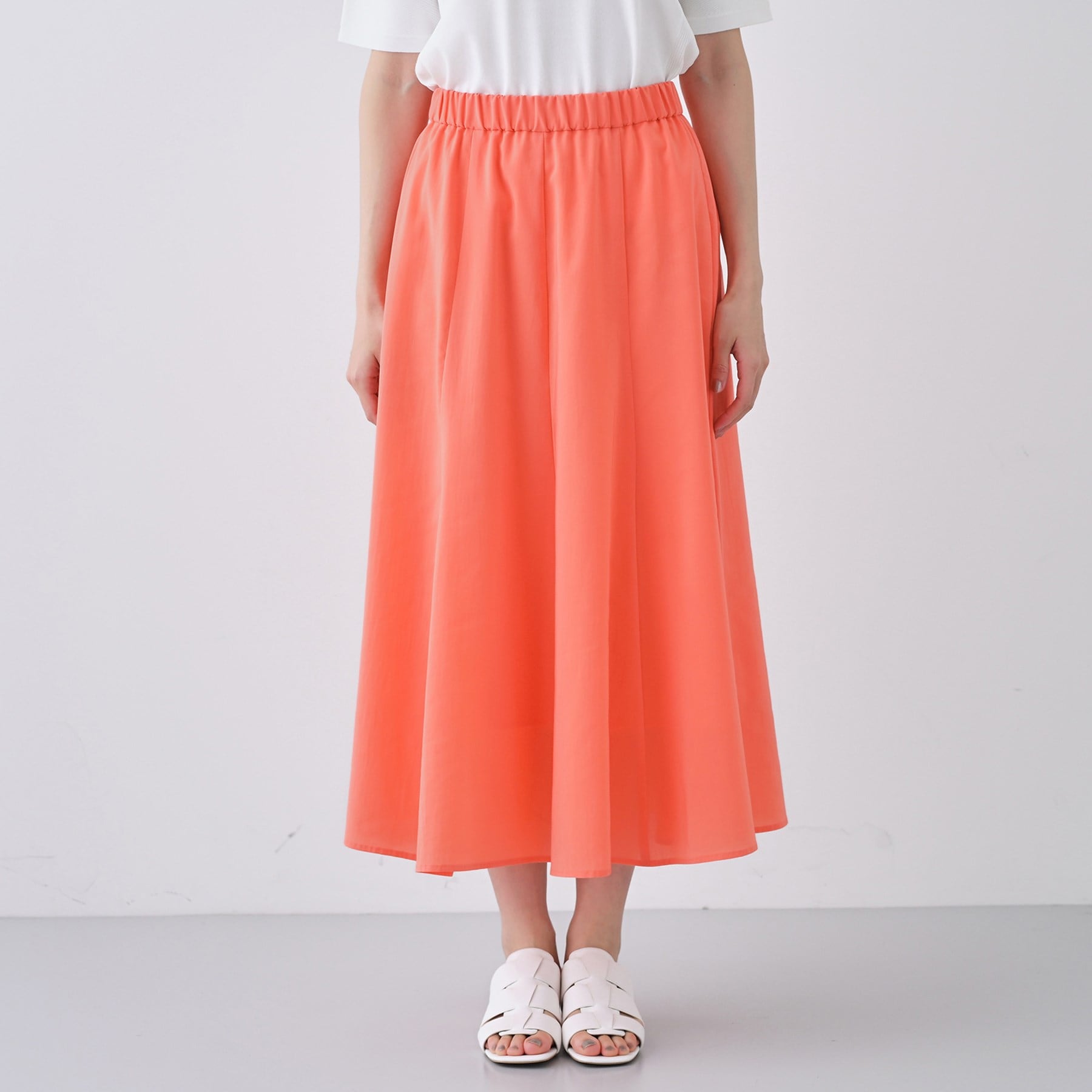 インディヴィ INDIVI 【撥水/接触冷感/UVケア】ナローフレアスカート (オフホワイト(003)) オフホワイト(003)