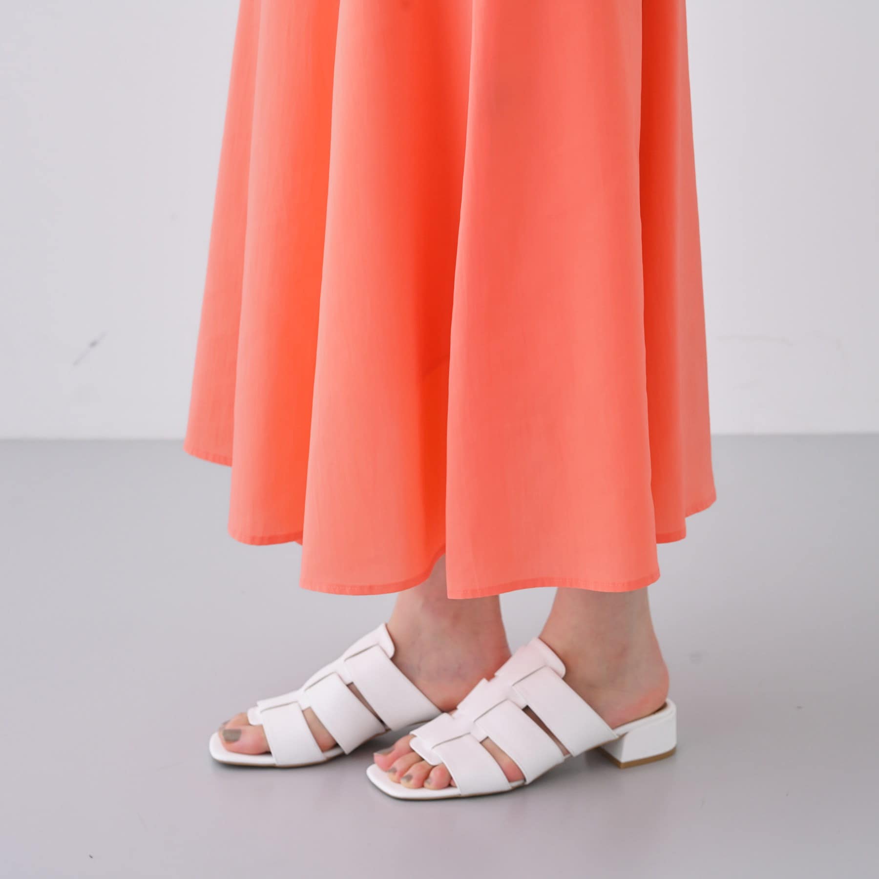 インディヴィ INDIVI 【撥水/接触冷感/UVケア】ナローフレアスカート (オフホワイト(003)) オフホワイト(003)