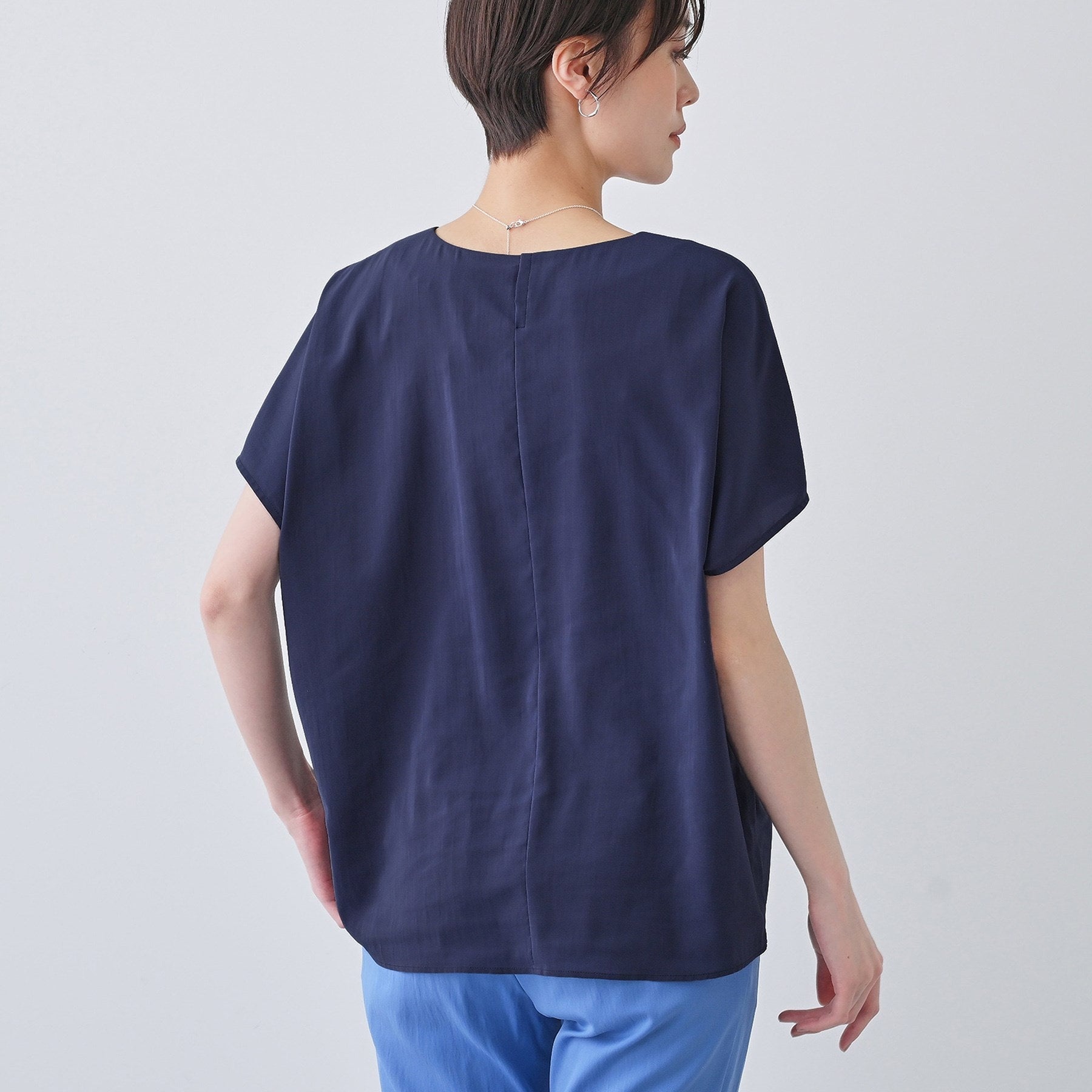 インディヴィ INDIVI 【撥水/接触冷感/UVケア】ドルマンスリーブブラウス (ブラウン(043)) ブラウン(043)