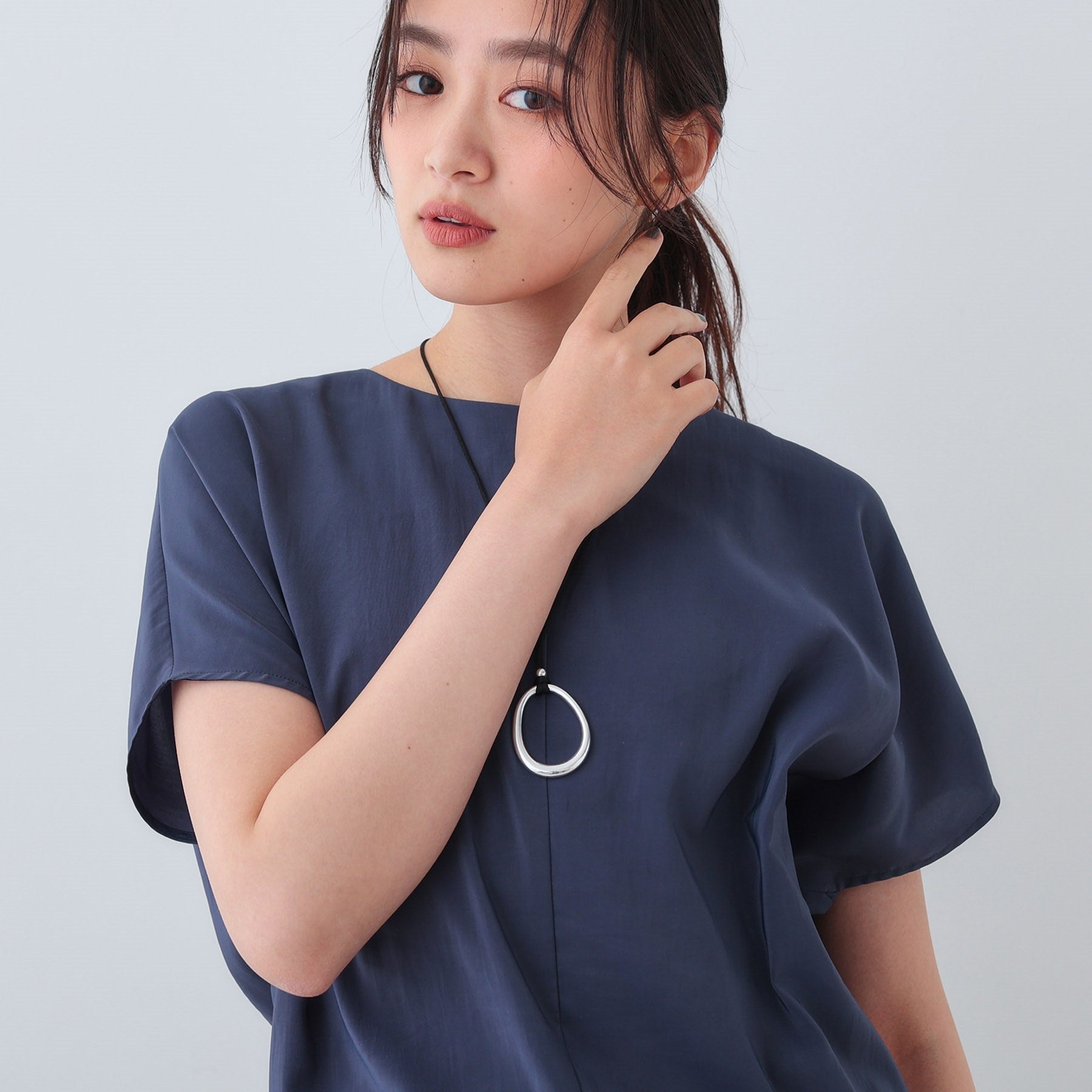 インディヴィ INDIVI 【撥水/接触冷感/UVケア】ドルマンスリーブブラウス (ブラウン(043)) ブラウン(043)