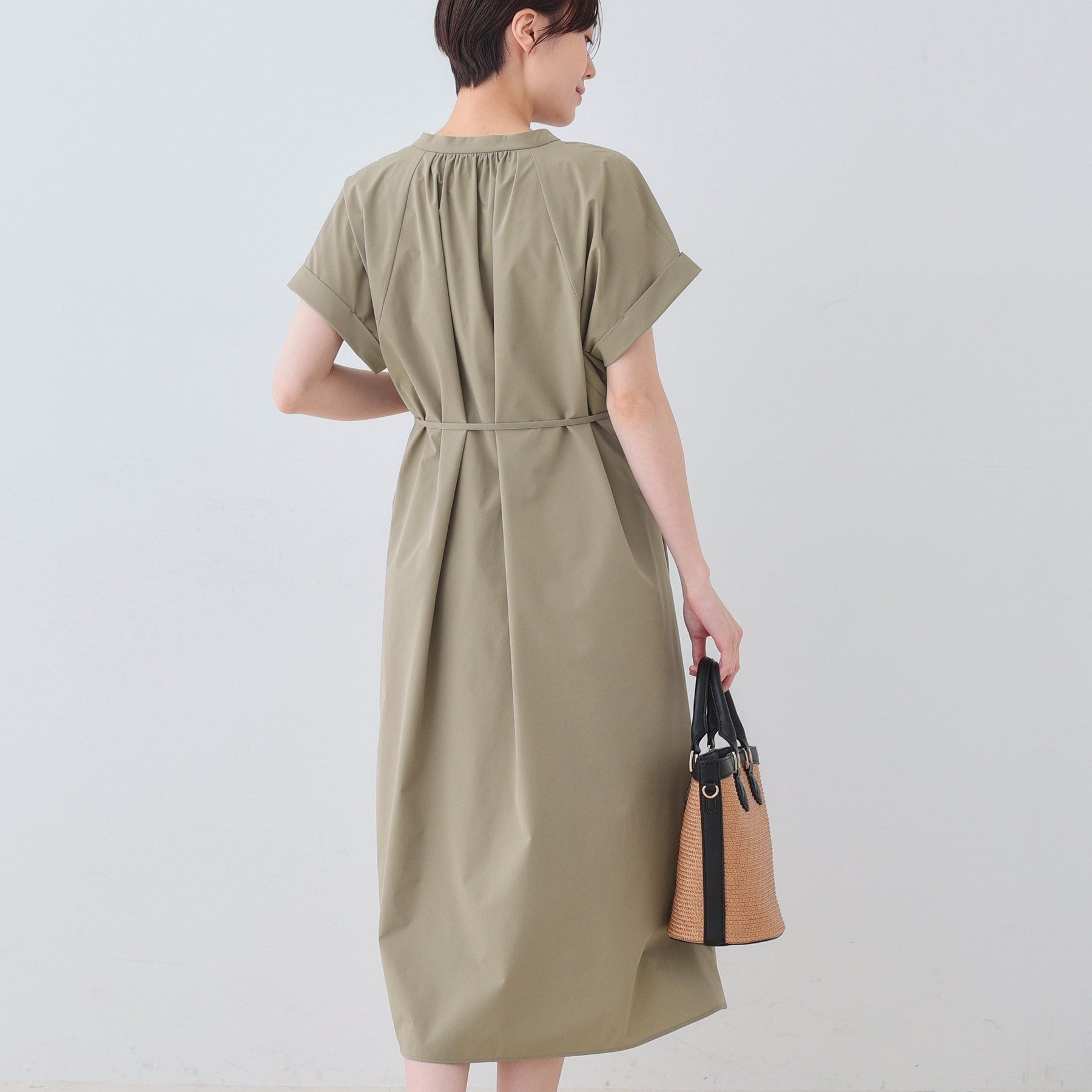 インディヴィ INDIVI 【撥水/UV/接触冷感】アクティブワンピース (ブラック(019)) ブラック(019)