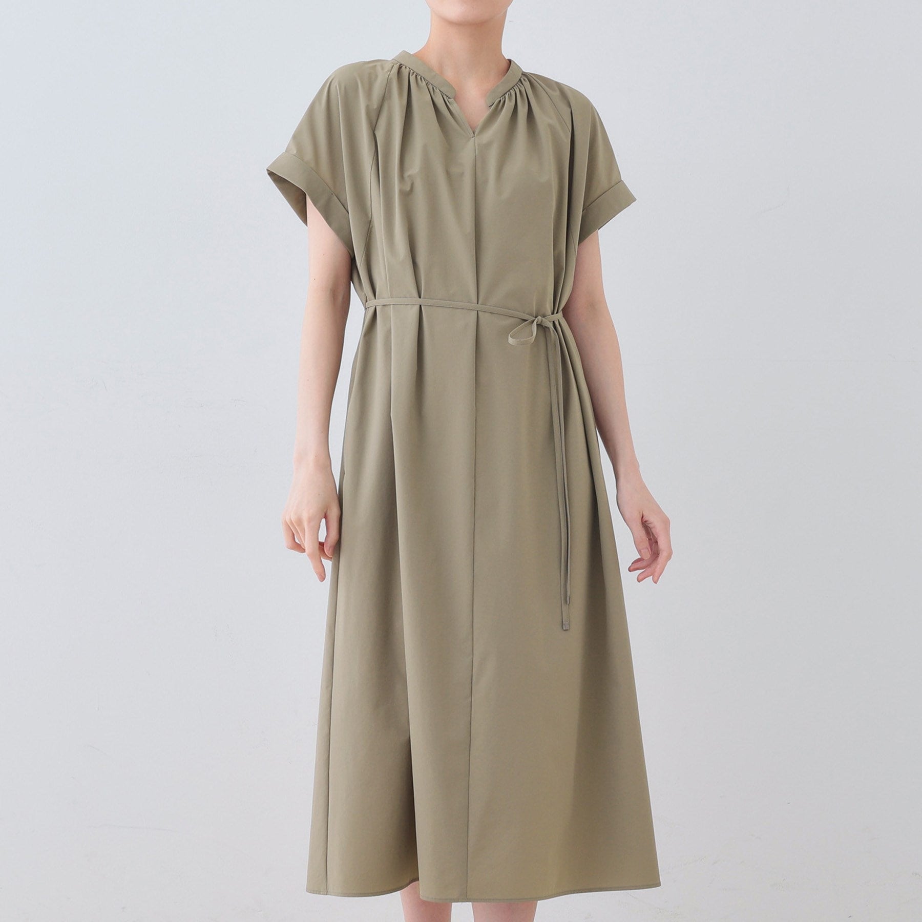 インディヴィ INDIVI 【撥水/UV/接触冷感】アクティブワンピース (ブラック(019)) ブラック(019)