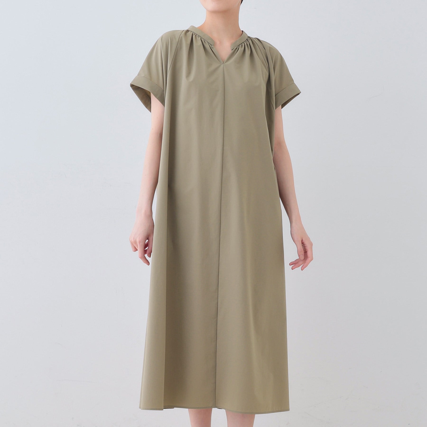 インディヴィ INDIVI 【撥水/UV/接触冷感】アクティブワンピース (ブラック(019)) ブラック(019)