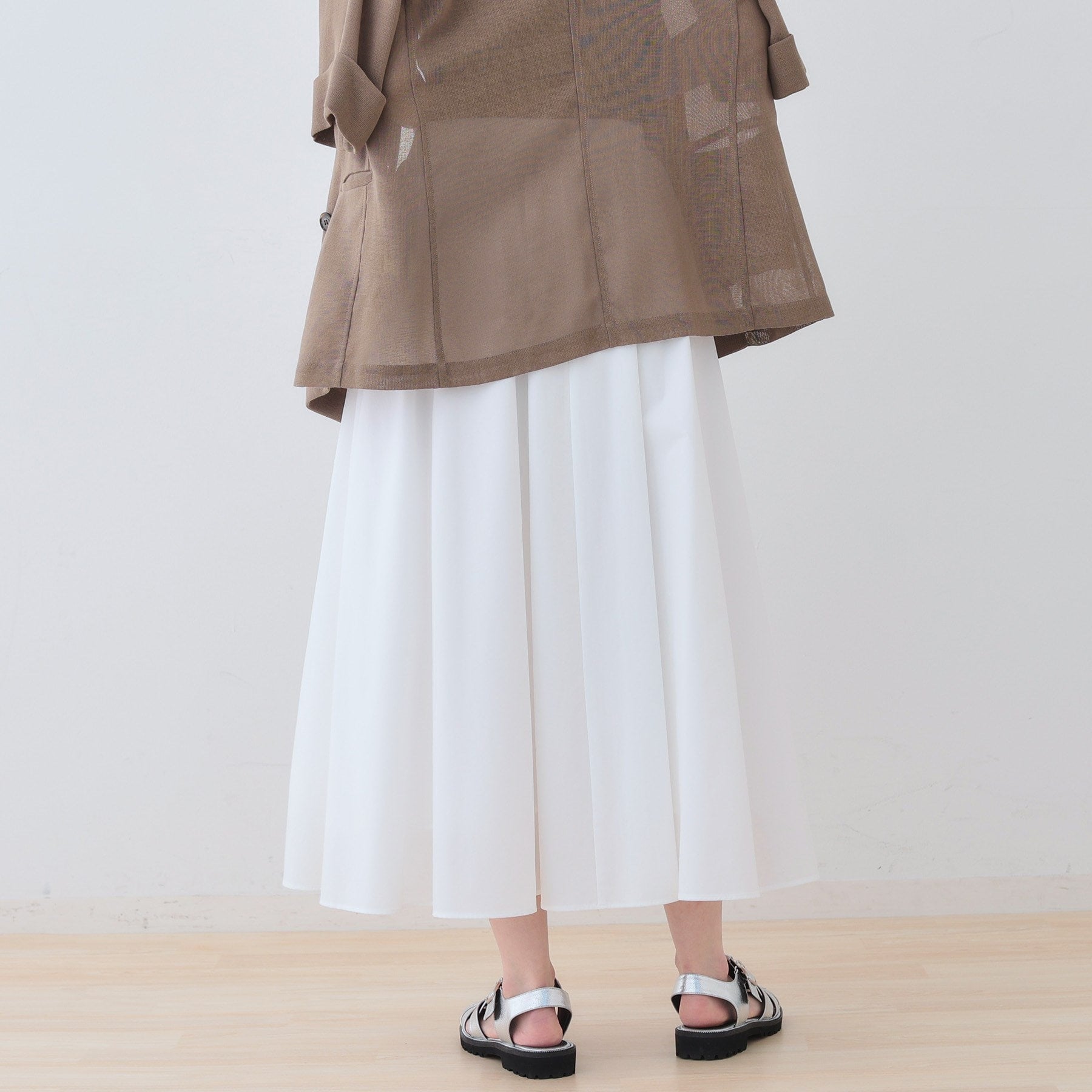 インディヴィ INDIVI 【撥水/UVケア/SETUP可能】アクティブスカート (オリーブグリーン(026)) オリーブグリーン(026)