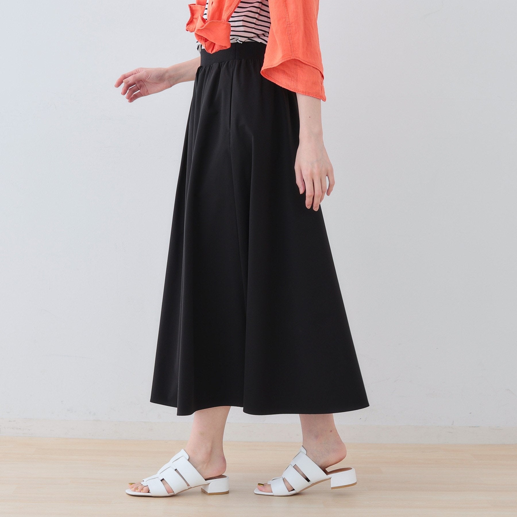 インディヴィ INDIVI 【撥水/UVケア/SETUP可能】アクティブスカート (オリーブグリーン(026)) オリーブグリーン(026)