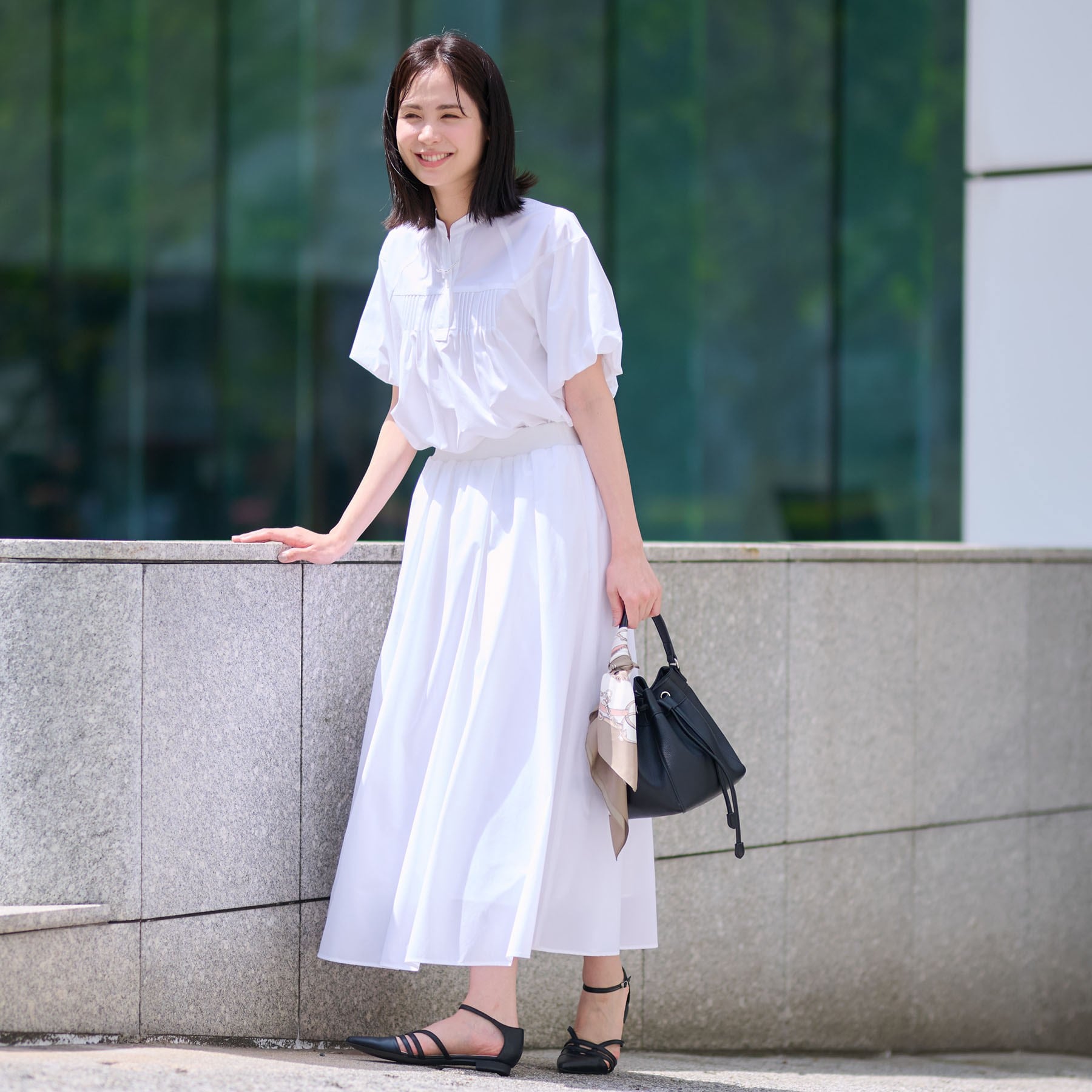 インディヴィ INDIVI 【撥水/UVケア/SETUP可能】アクティブスカート (オリーブグリーン(026)) オリーブグリーン(026)