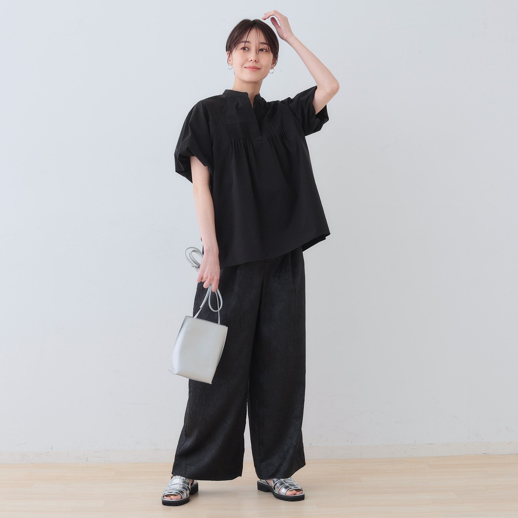 インディヴィ INDIVI 【撥水/UV/SETUP可能】アクティブブラウス (レッド(062)) レッド(062)