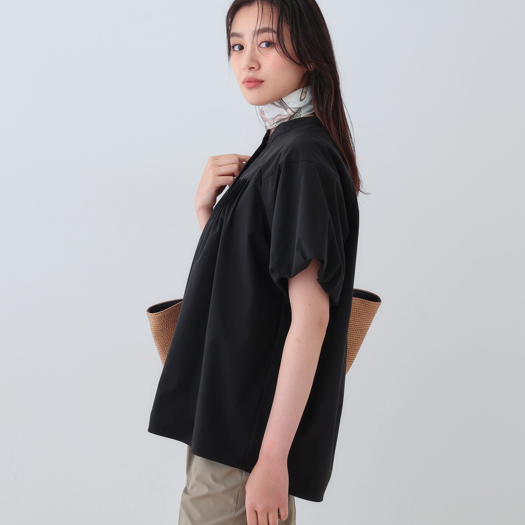 インディヴィ INDIVI 【撥水/UV/SETUP可能】アクティブブラウス (レッド(062)) レッド(062)