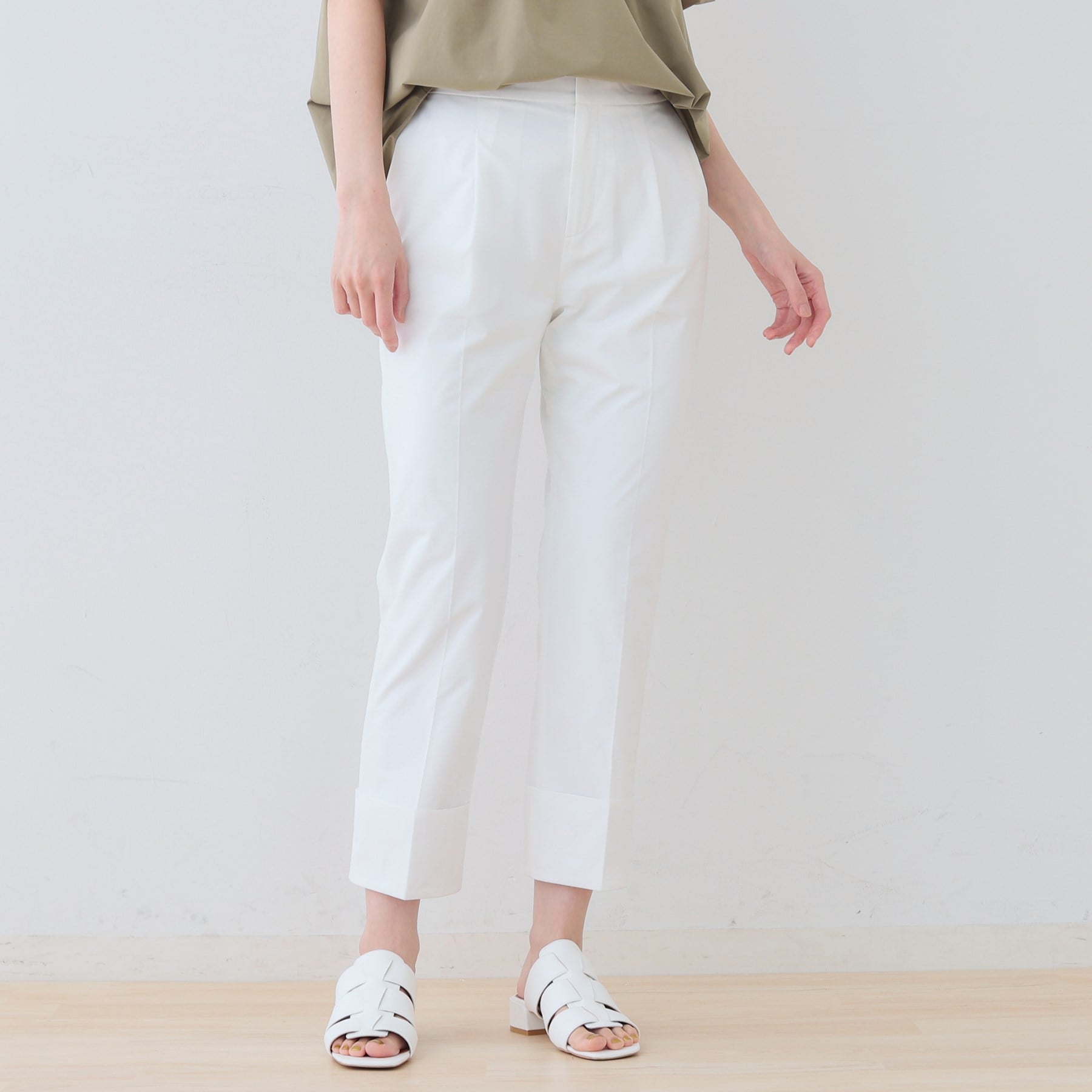 インディヴィ INDIVI 【撥水/UV/SETUP可能】アクティブパンツ (ブラック(019)) ブラック(019)