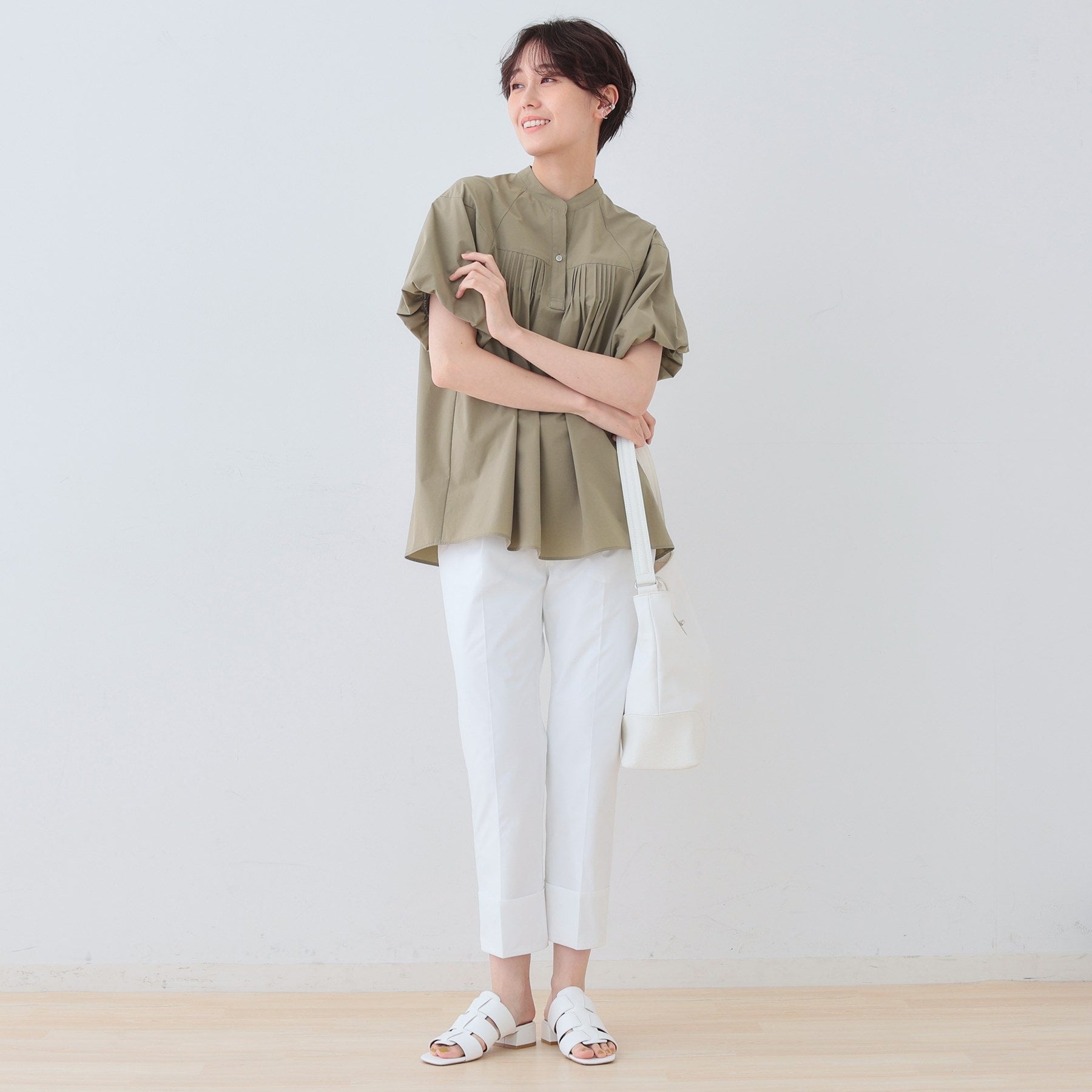 インディヴィ INDIVI 【撥水/UV/SETUP可能】アクティブパンツ (ブラック(019)) ブラック(019)