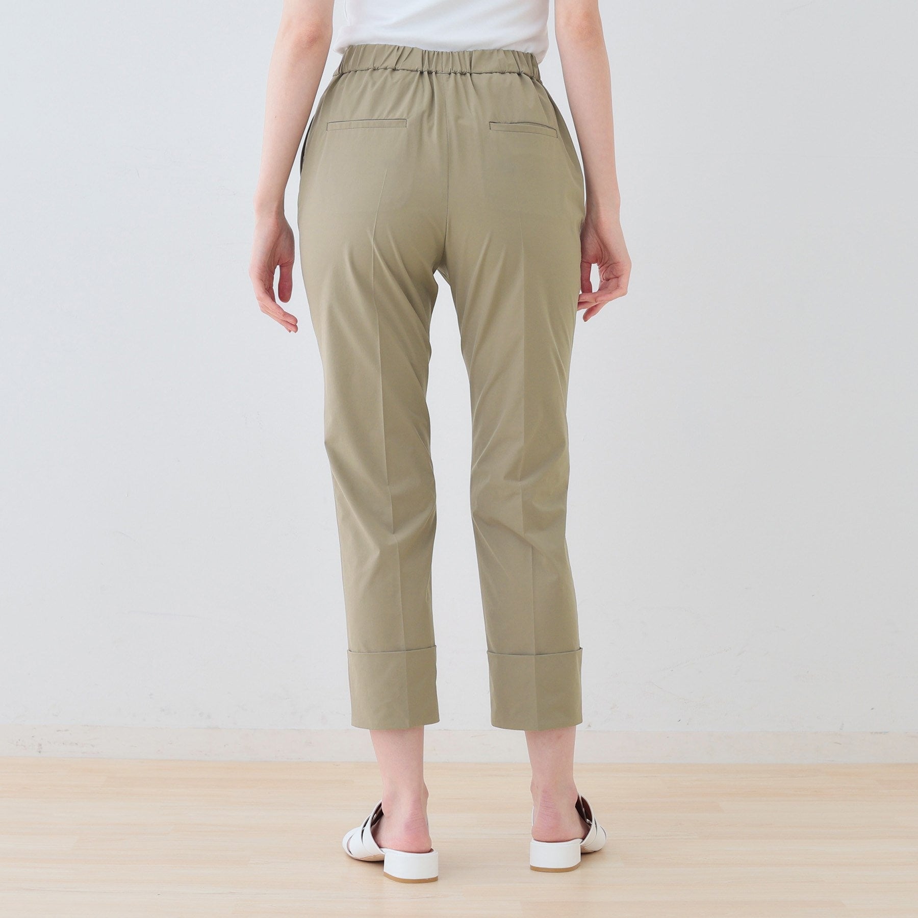 インディヴィ INDIVI 【撥水/UV/SETUP可能】アクティブパンツ (ブラック(019)) ブラック(019)