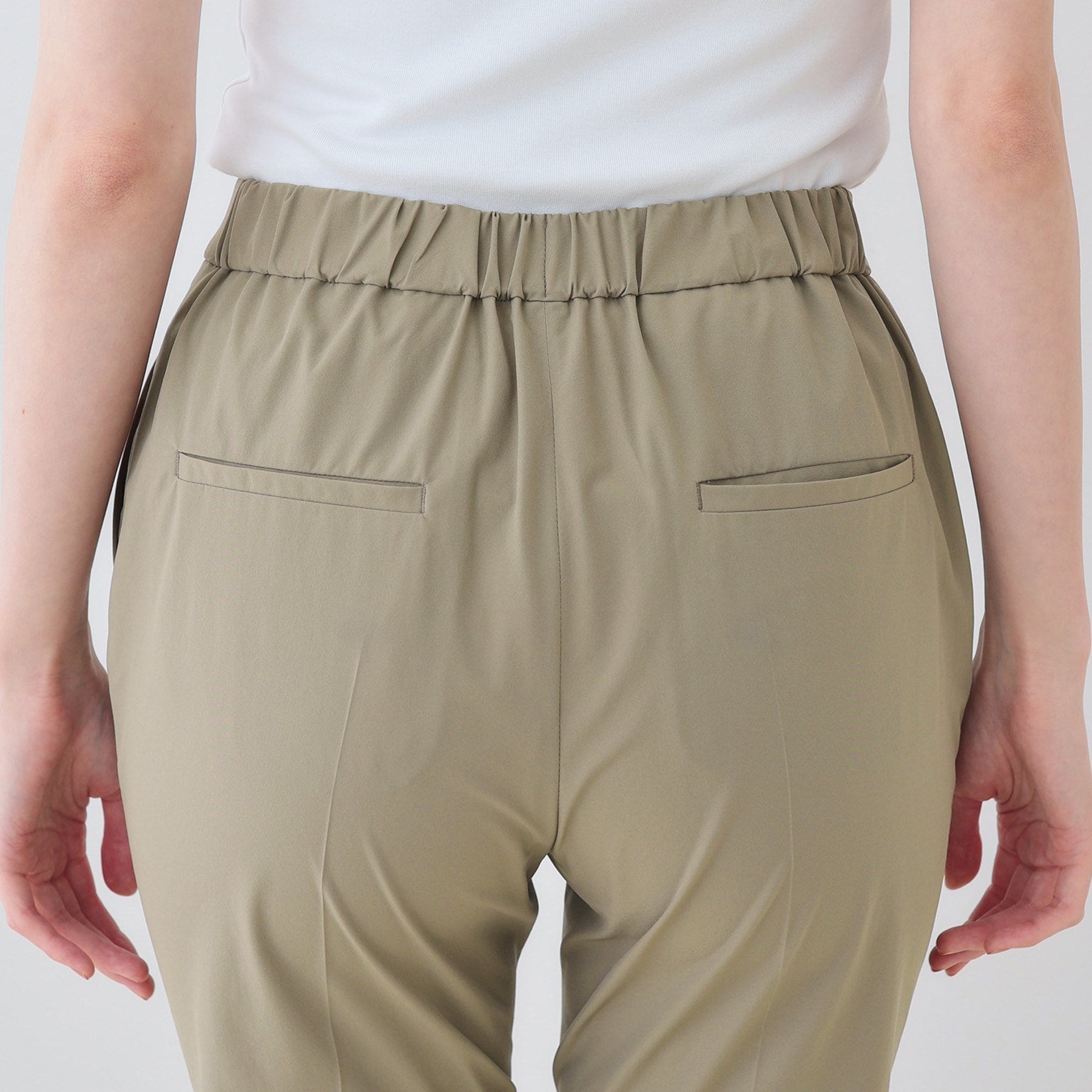 インディヴィ INDIVI 【撥水/UV/SETUP可能】アクティブパンツ (ブラック(019)) ブラック(019)