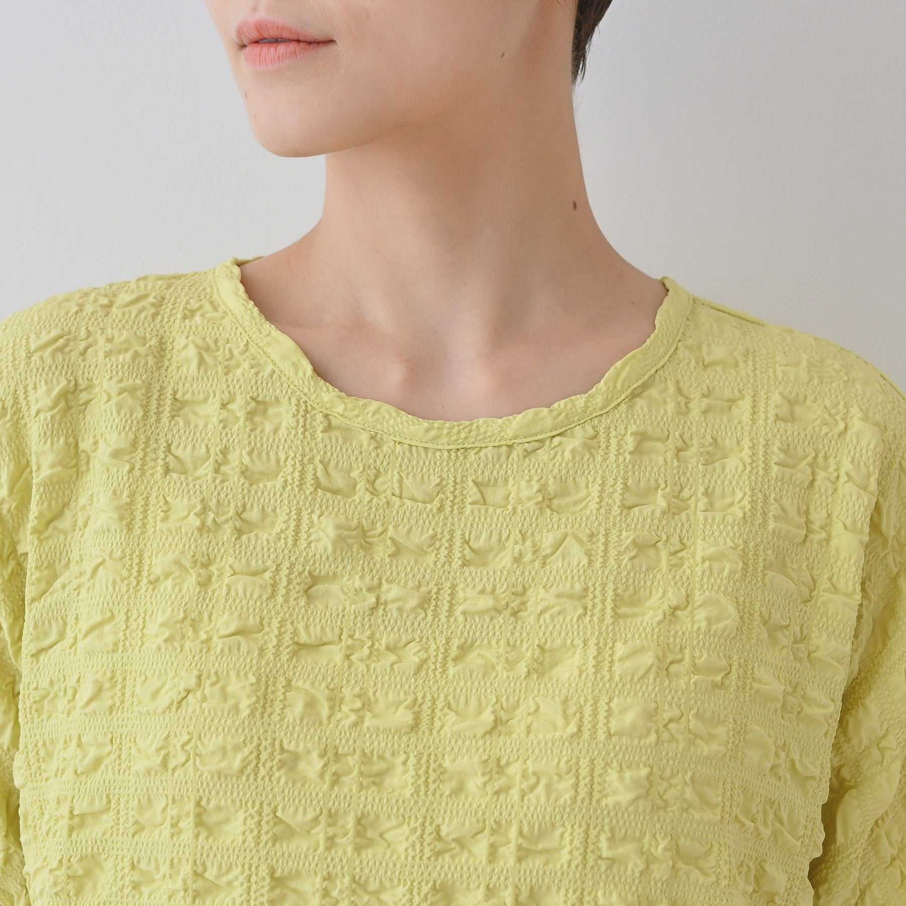 インディヴィ INDIVI 【洗える/凹凸素材/UVケア】コンパクトトップス (ブラック(019)) ブラック(019)