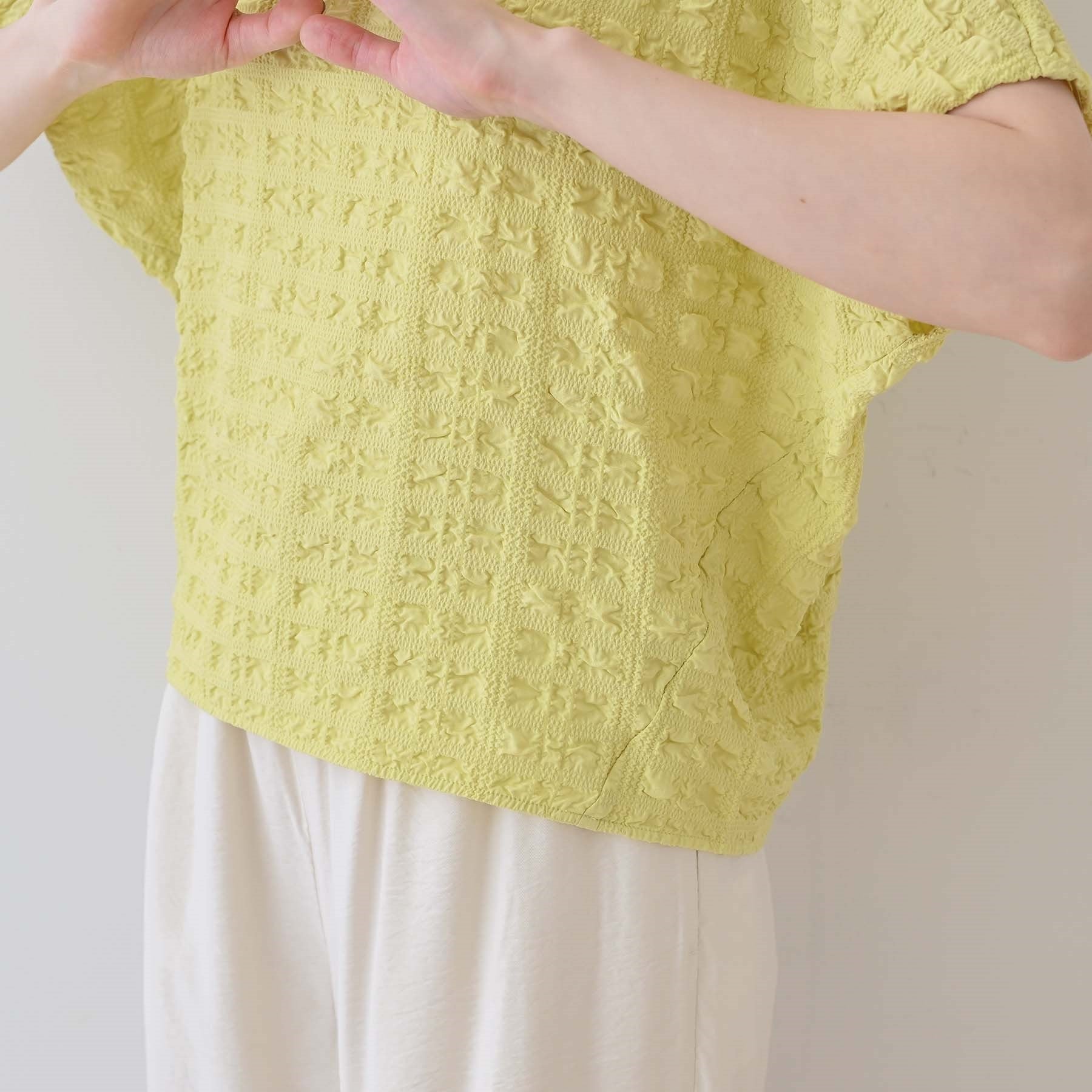 インディヴィ INDIVI 【洗える/凹凸素材/UVケア】コンパクトトップス (ブラック(019)) ブラック(019)