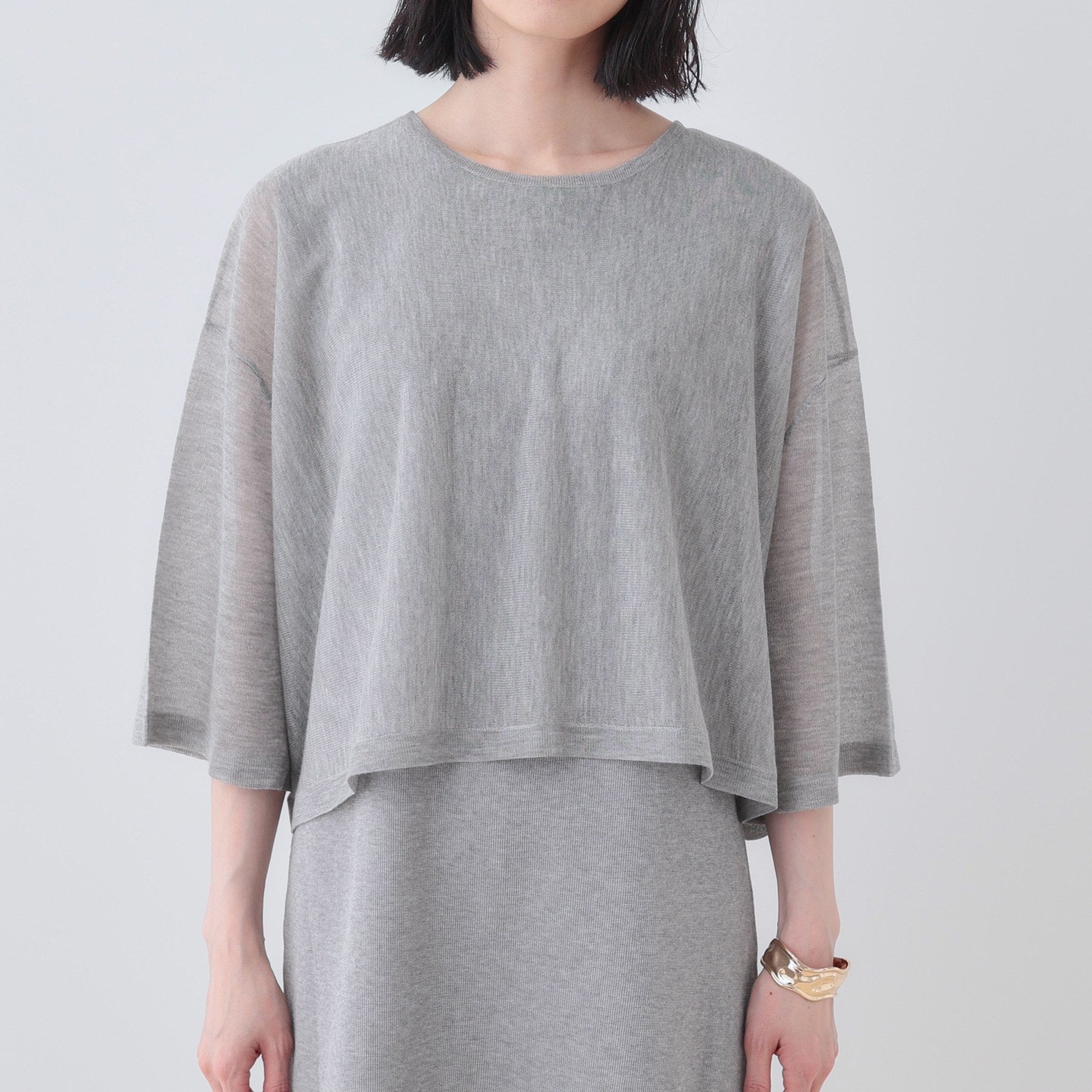 インディヴィ INDIVI 【2点セット】前後2WAYニットワンピース (ブラック(019)) ブラック(019)