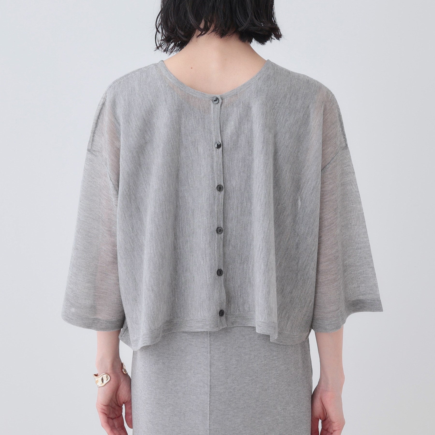 インディヴィ INDIVI 【2点セット】前後2WAYニットワンピース (ブラック(019)) ブラック(019)