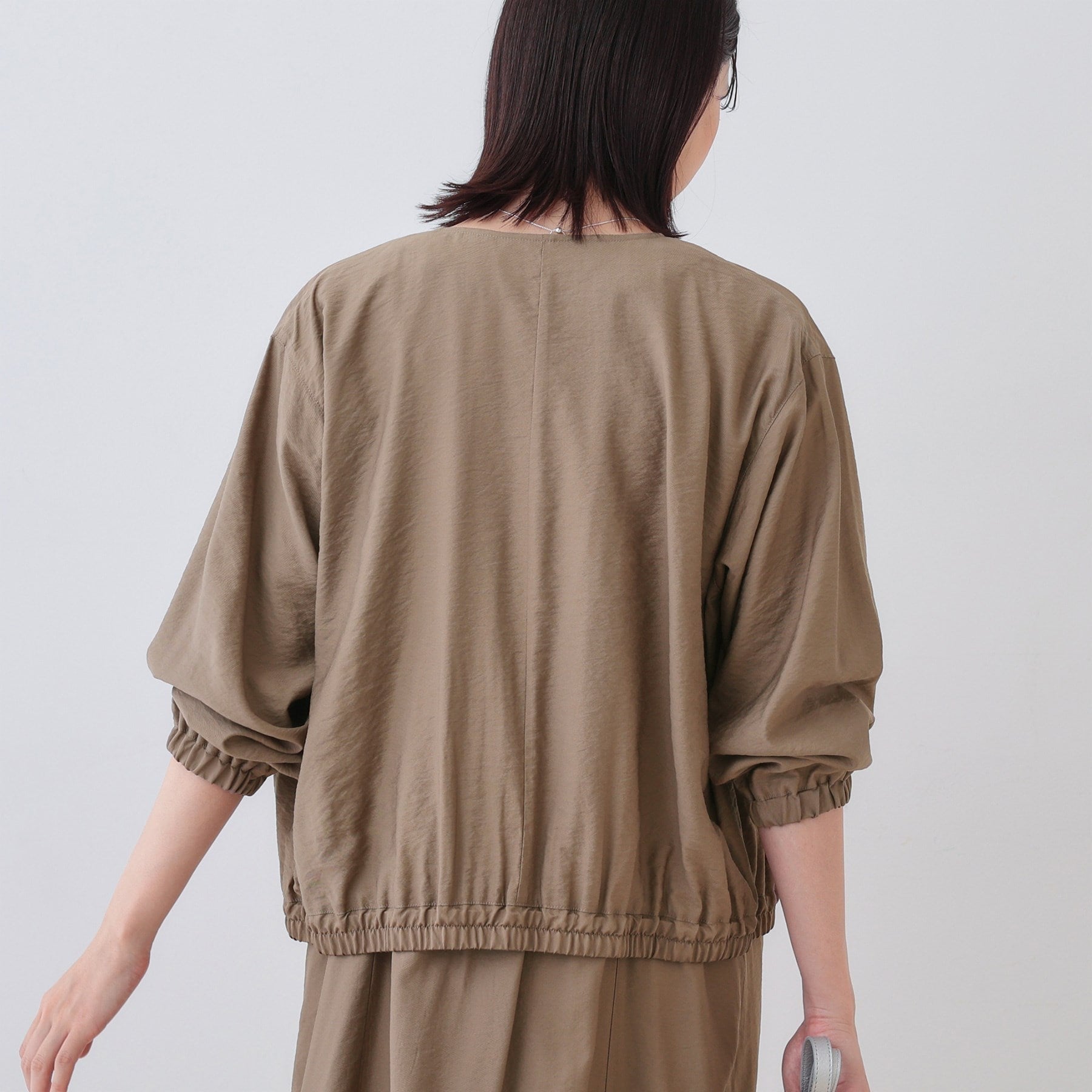 インディヴィ INDIVI ワッシャーブルゾン (ブラック(019)) ブラック(019)