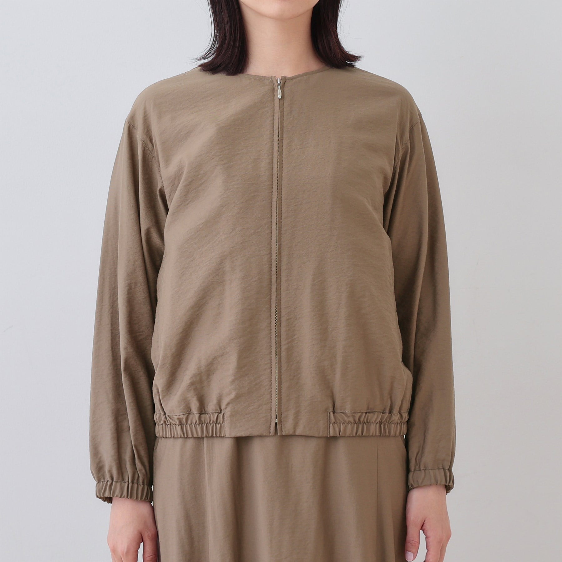 インディヴィ INDIVI ワッシャーブルゾン (ブラック(019)) ブラック(019)