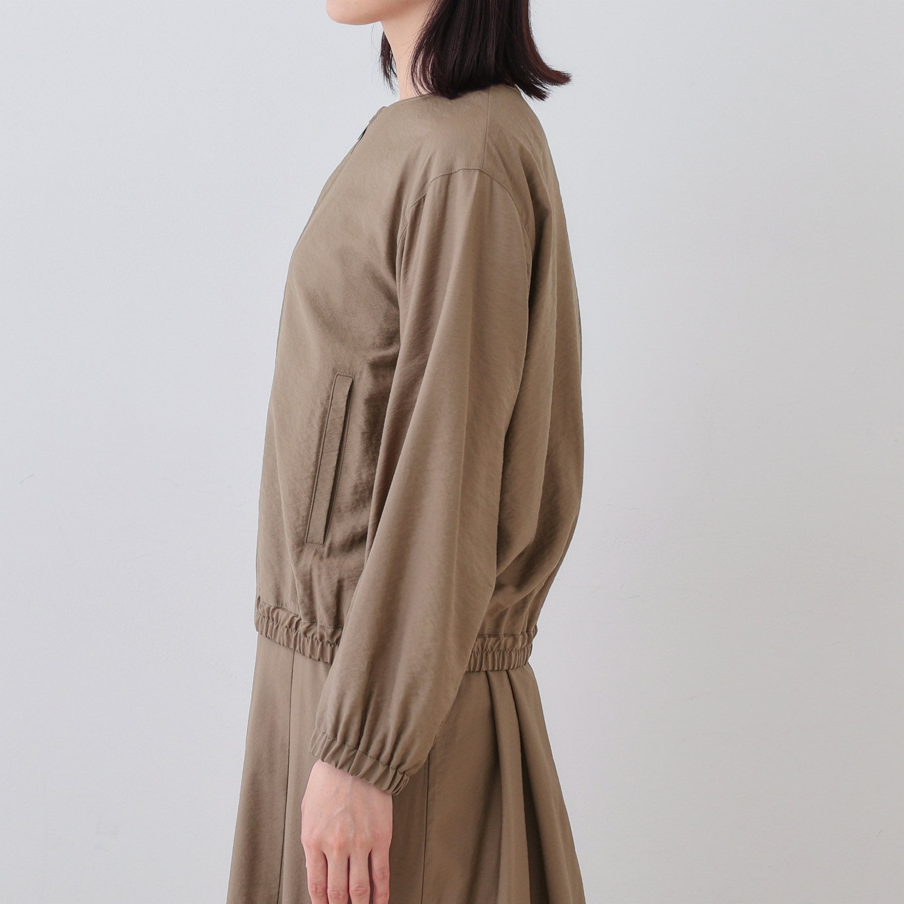 インディヴィ INDIVI ワッシャーブルゾン (ブラック(019)) ブラック(019)