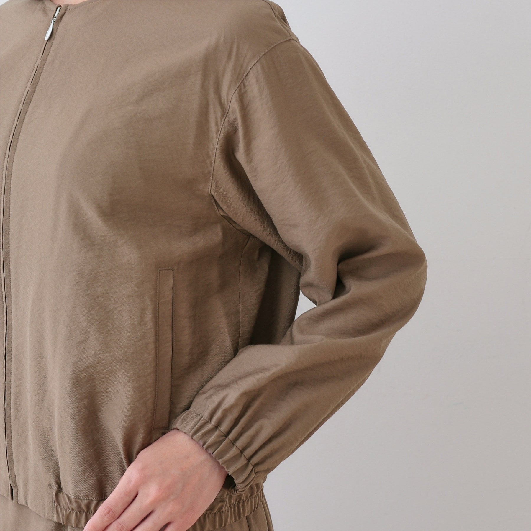 インディヴィ INDIVI ワッシャーブルゾン (ブラック(019)) ブラック(019)