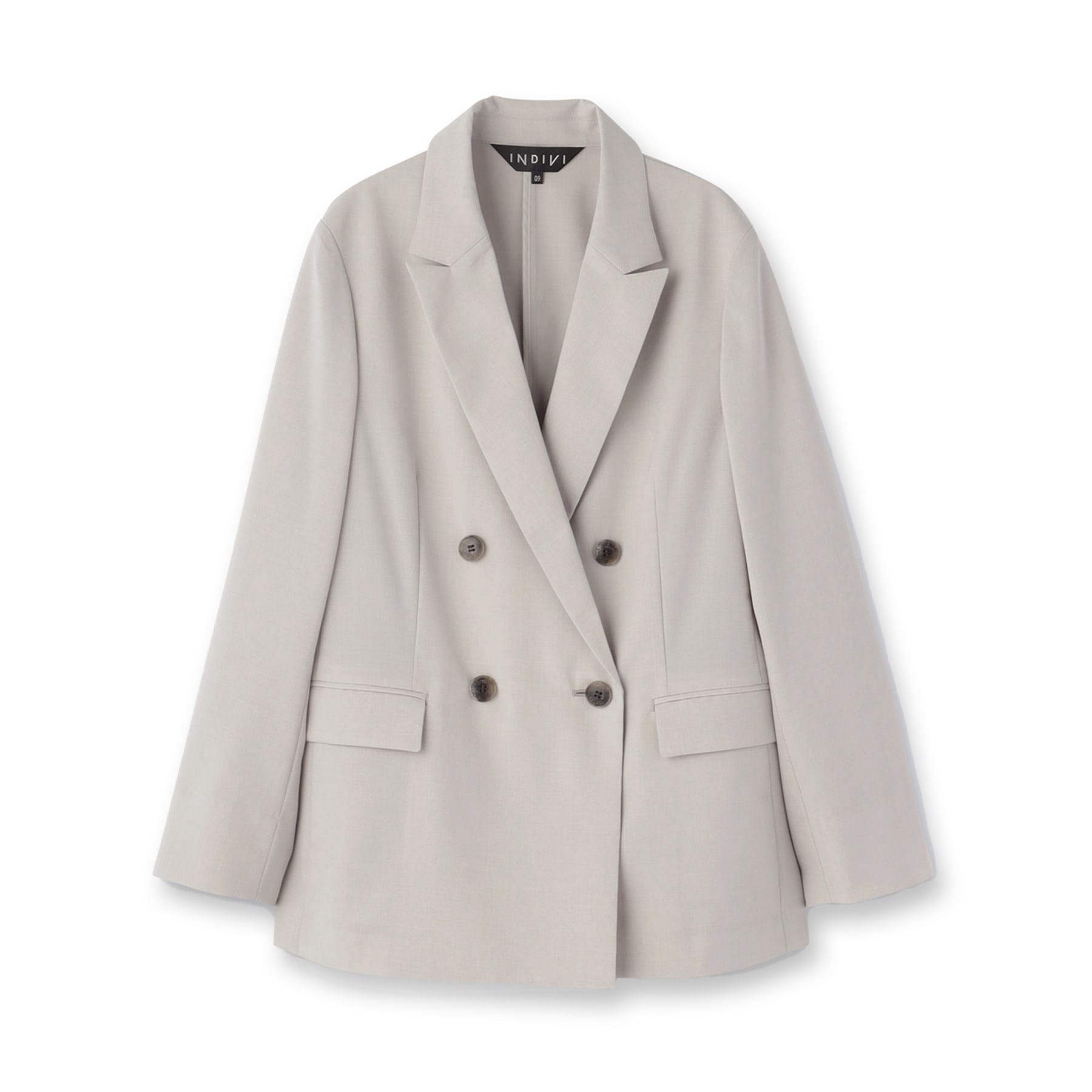 インディヴィ INDIVI 【UVケア】ライトダブルジャケット (ネイビー(094)) ネイビー(094)