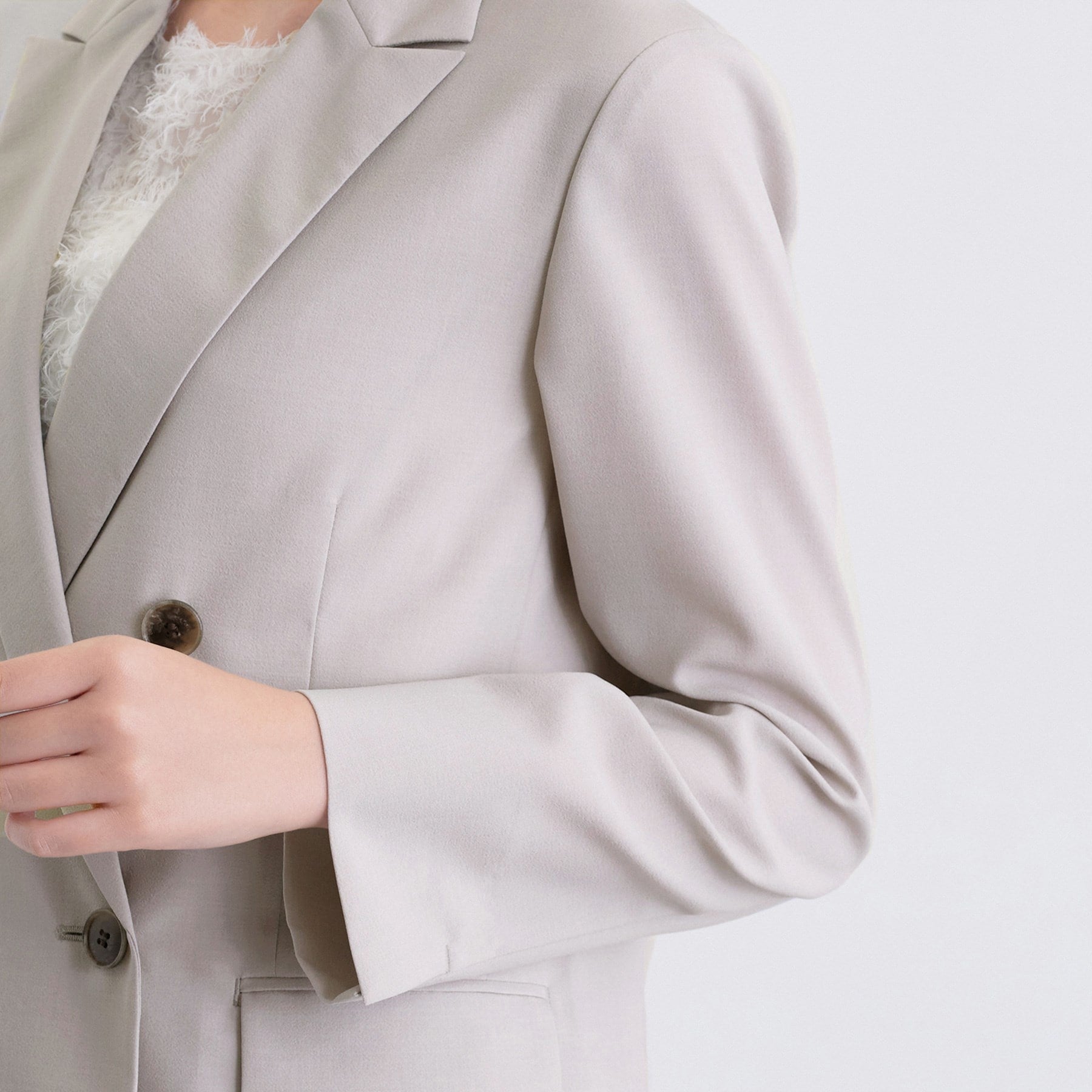 インディヴィ INDIVI 【UVケア】ライトダブルジャケット (ネイビー(094)) ネイビー(094)