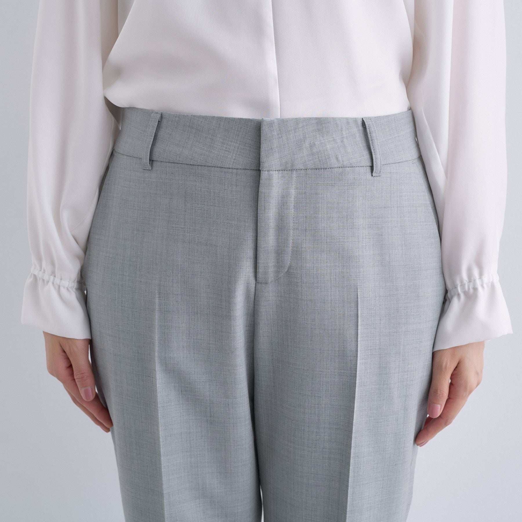 インディヴィ INDIVI 【ウール混】スティックパンツ (ブラック(019)) ブラック(019)